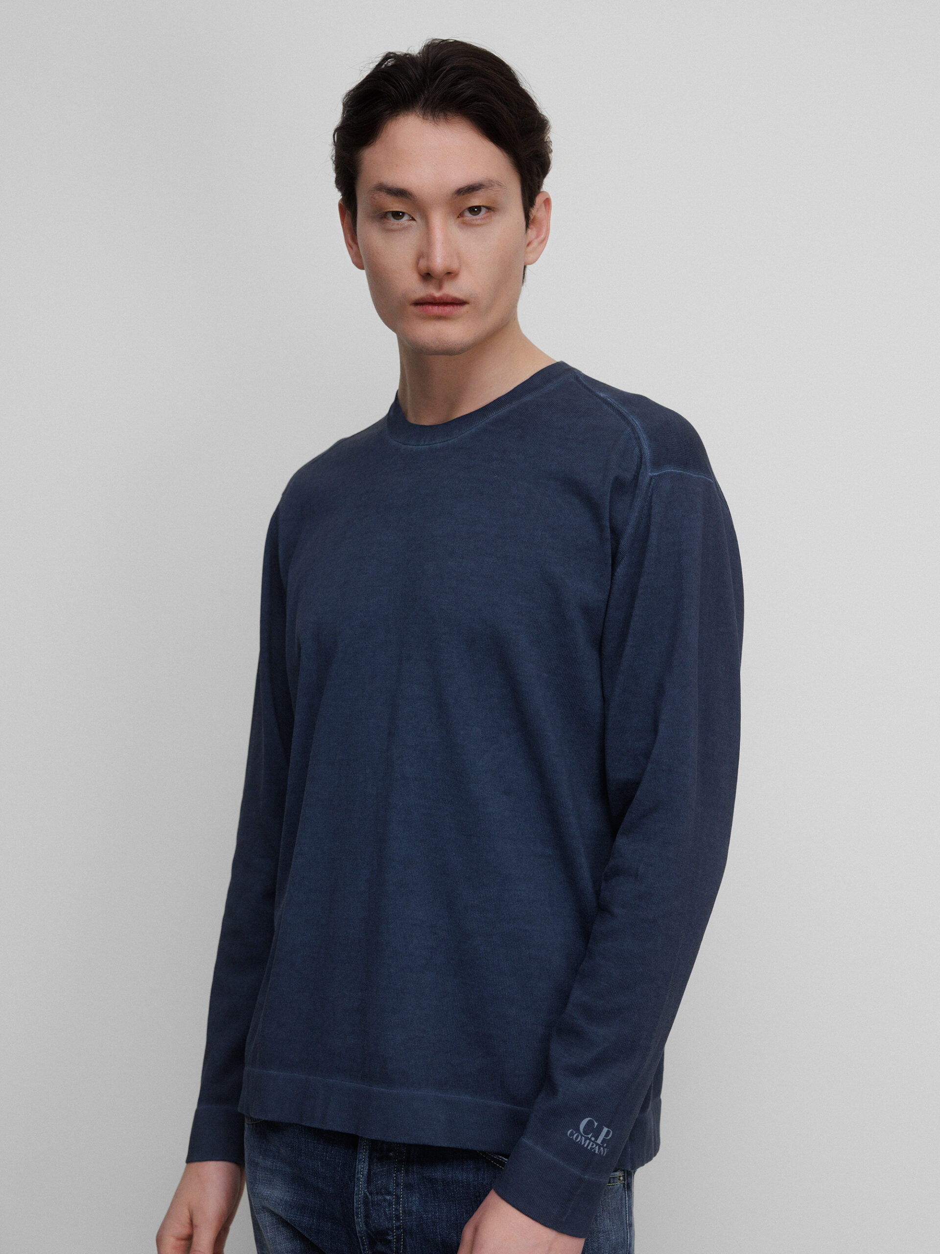 C.P. COMPANY Feinstrickpullover aus Baumwolle Herren (889 MIDNIGHT)