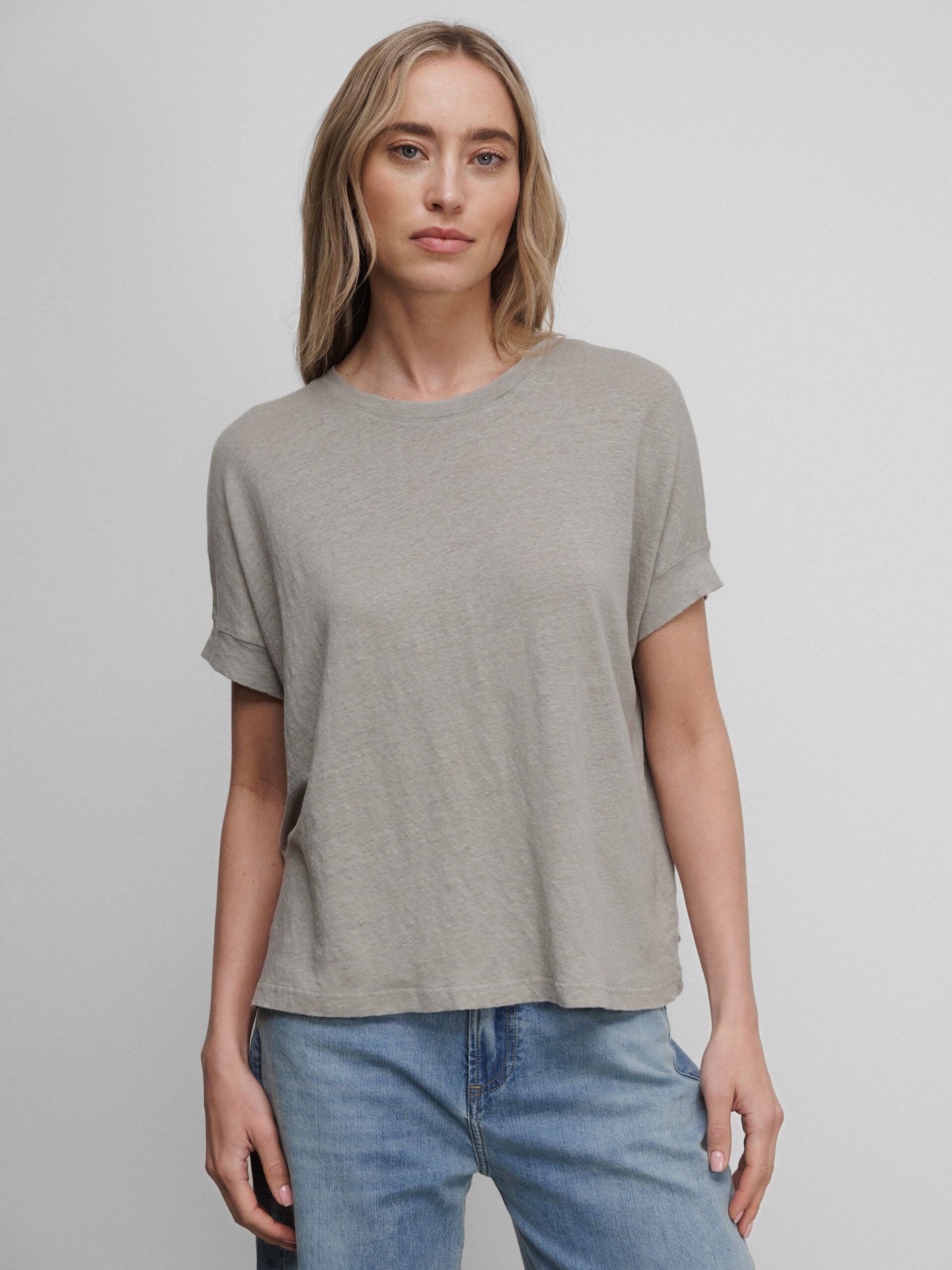 DANIELS T-Shirt aus Leinen Damen (SCHLAMM)