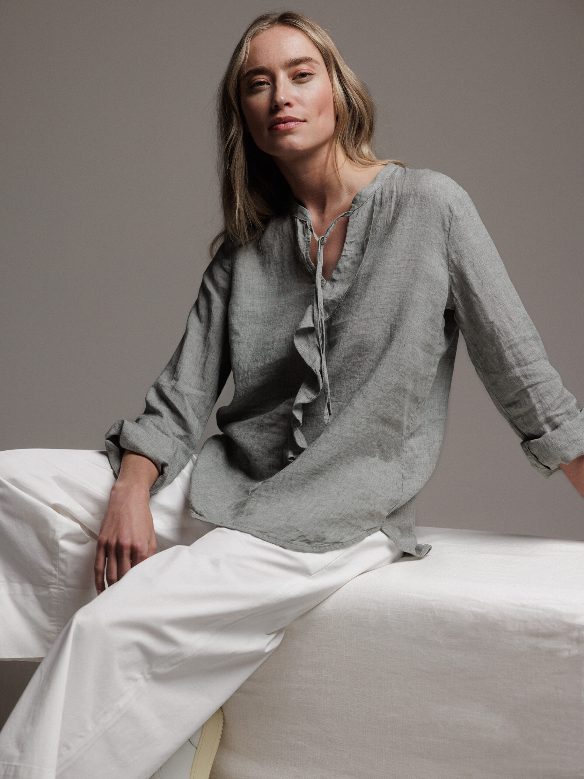 DANIELS Leinenbluse Damen (SCHILF 43B)