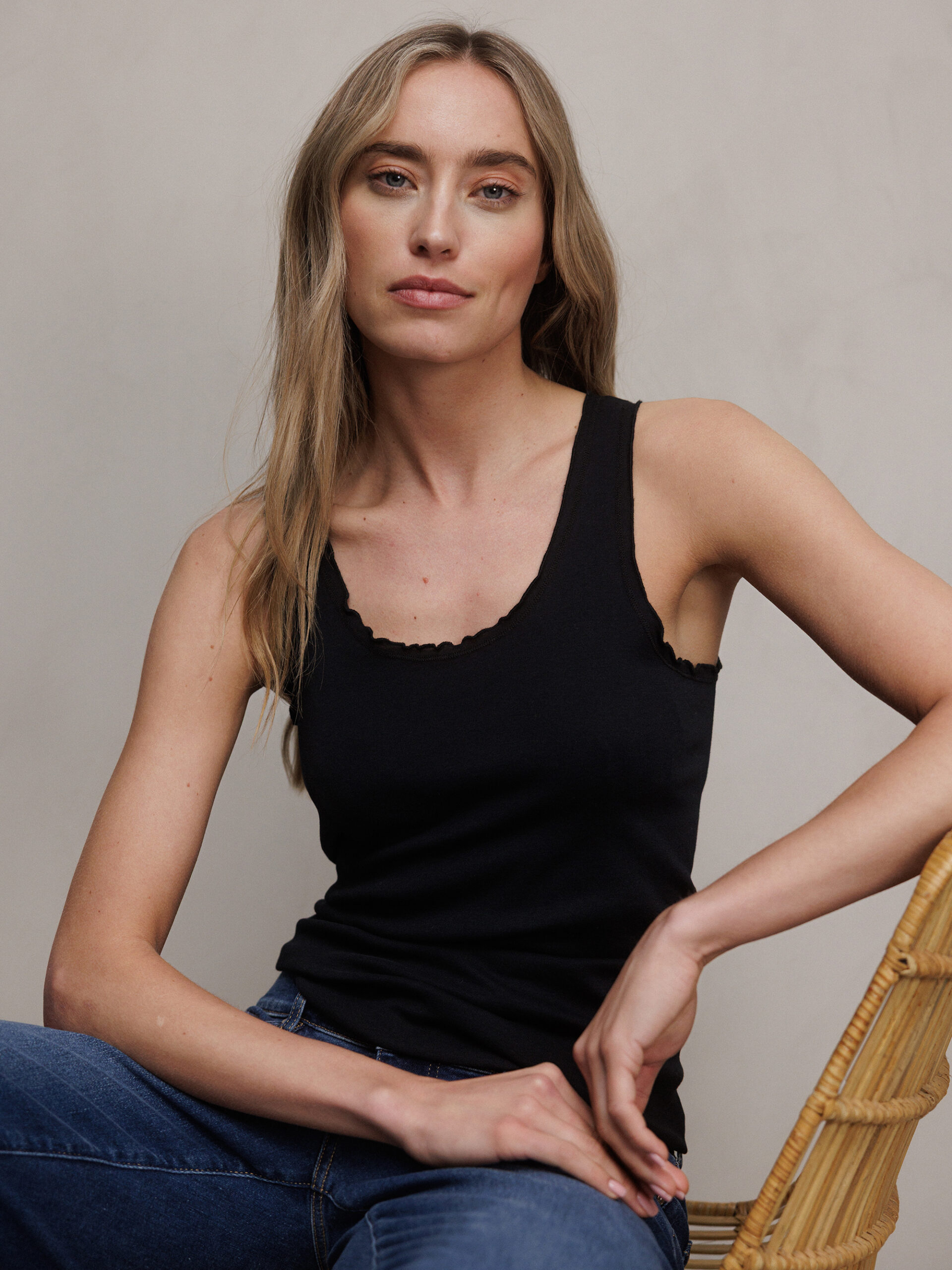 DANIELS Top aus Baumwolle Damen (SCHWARZ)