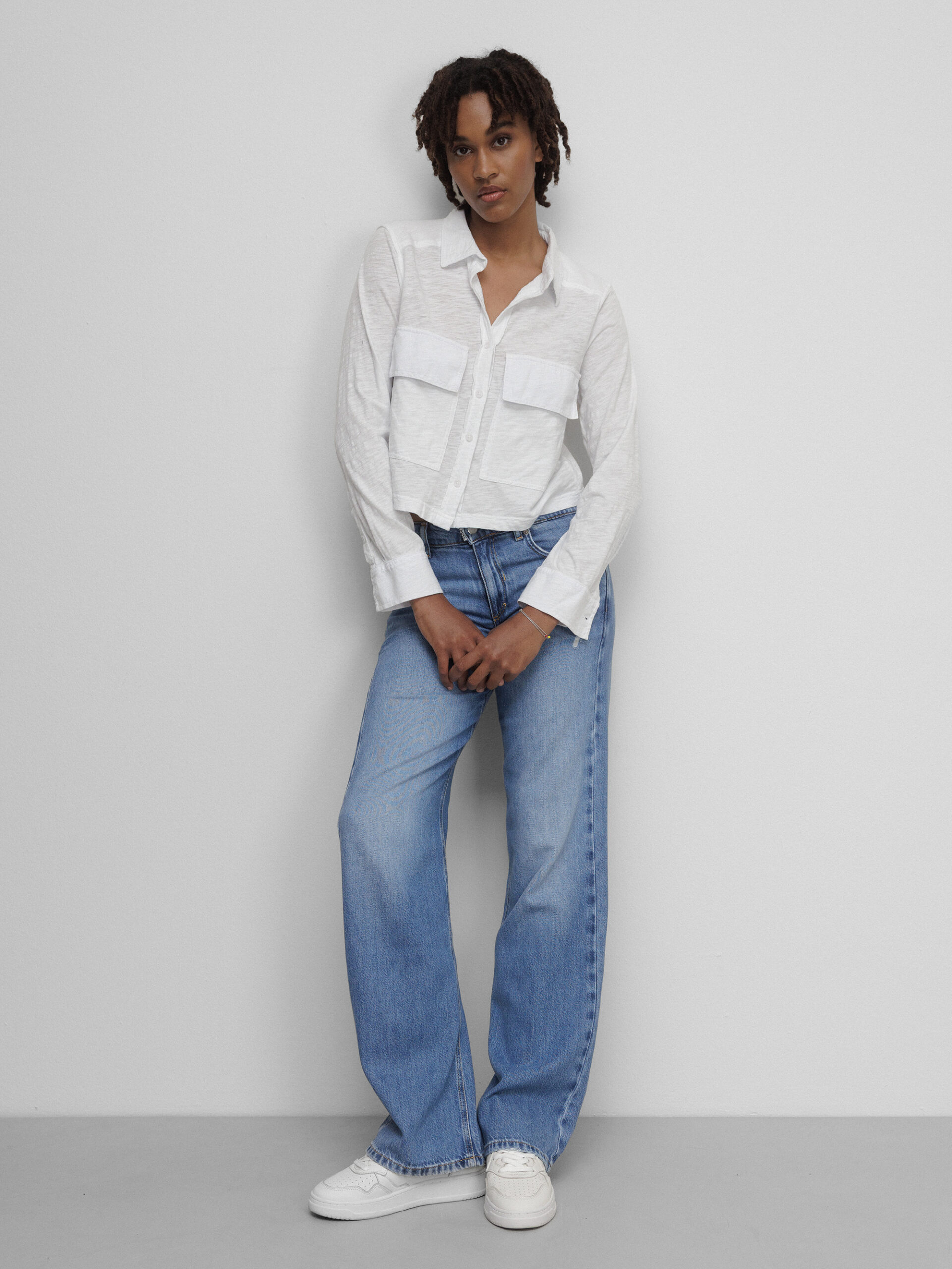 PNTS Baggy Jeans Damen (17 LT BLUE USED DESTR)