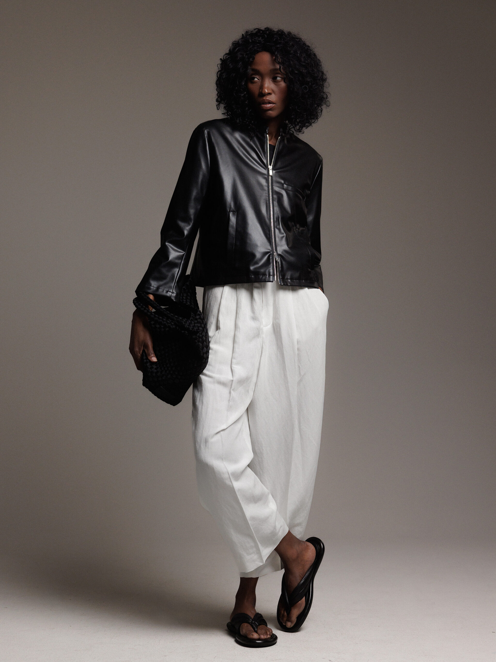 LIS LAREIDA Jacke aus Kunstleder Damen (900 BLACK)