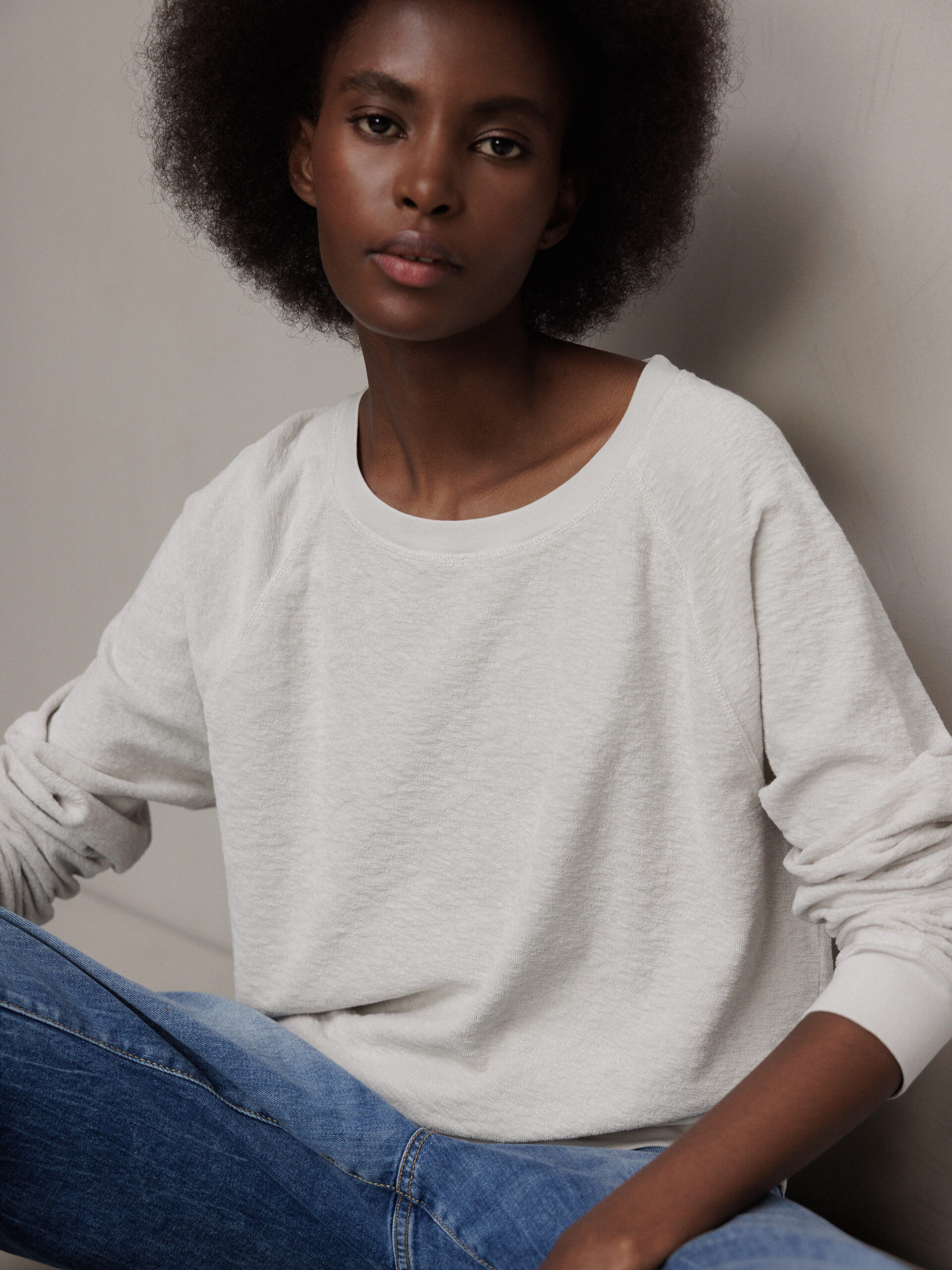 DANIELS Sweatshirt in Frotteeoptik Damen (BEIGE)