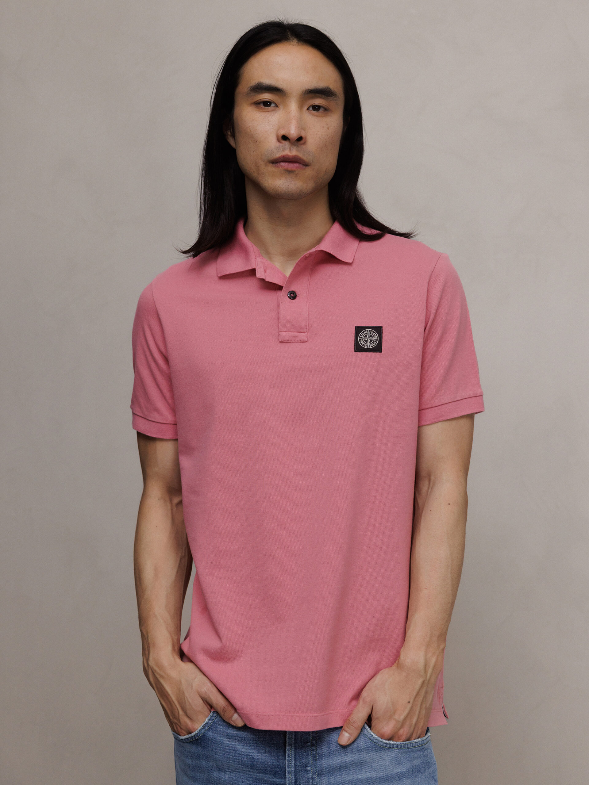 STONE ISLAND Poloshirt Herren (V008G OLEANDER)