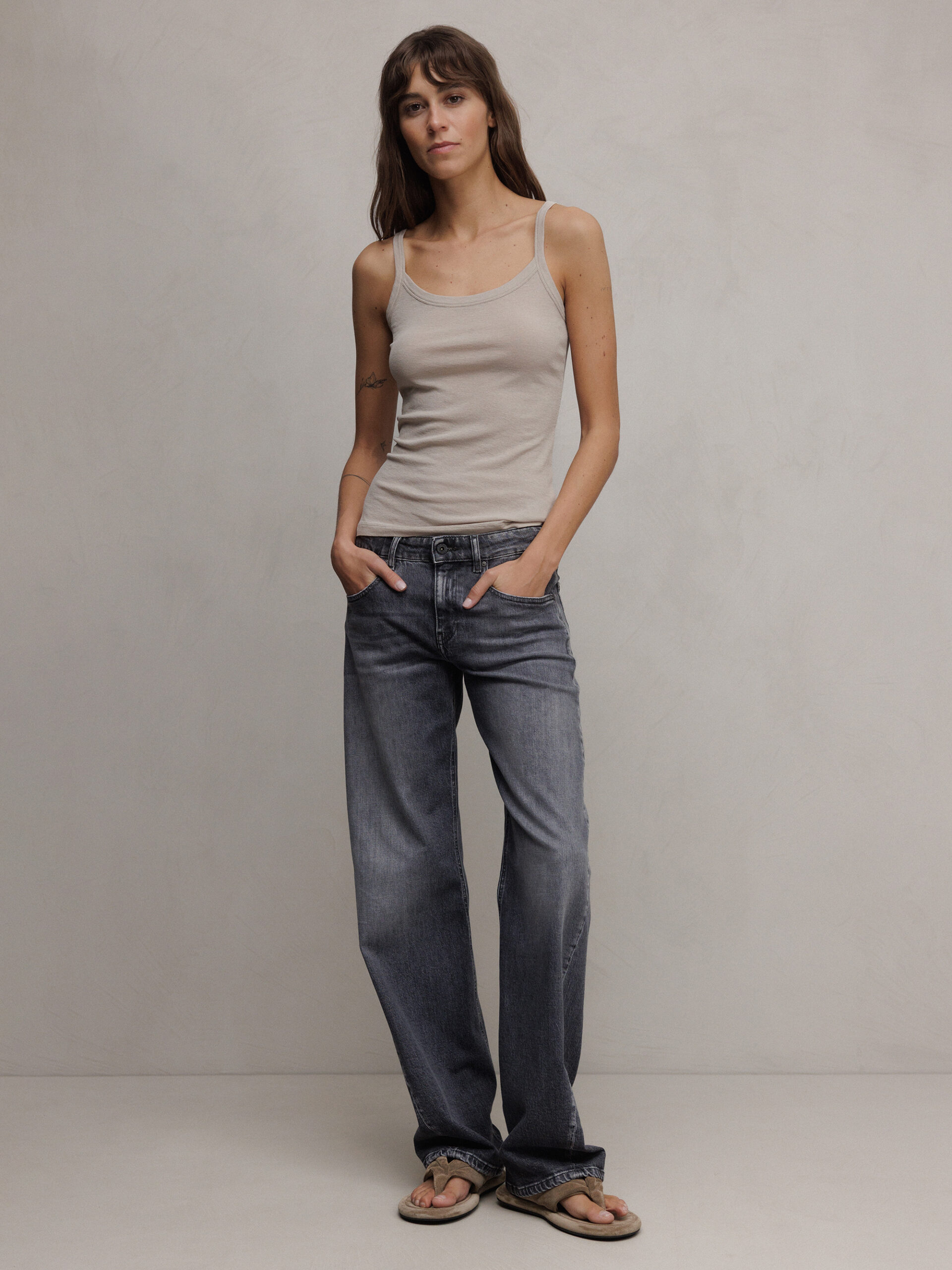 DANIELS Top aus Baumwolle Damen (SCHLAMM)