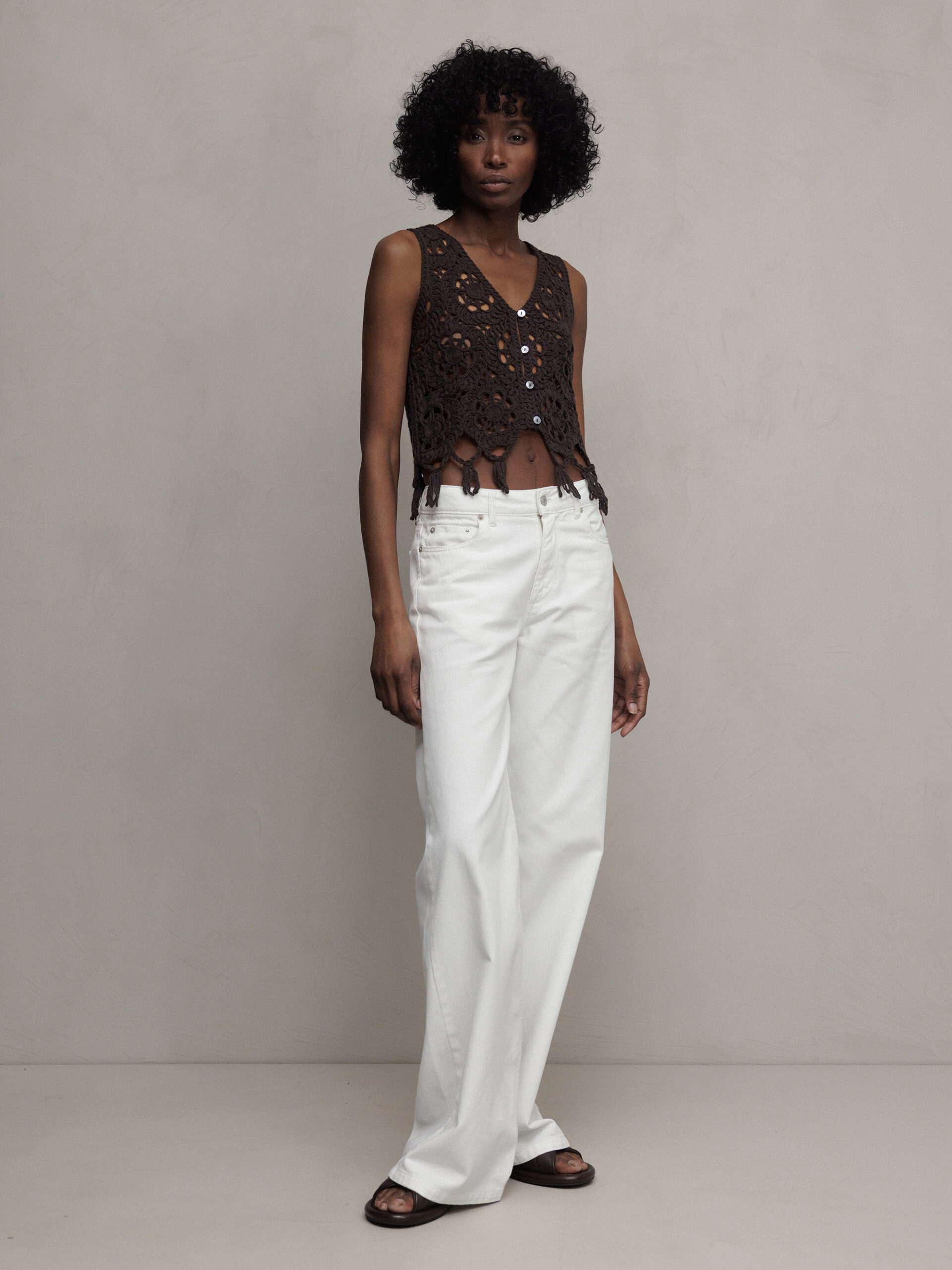 DANIELS Strickweste Damen (D BRAUN)