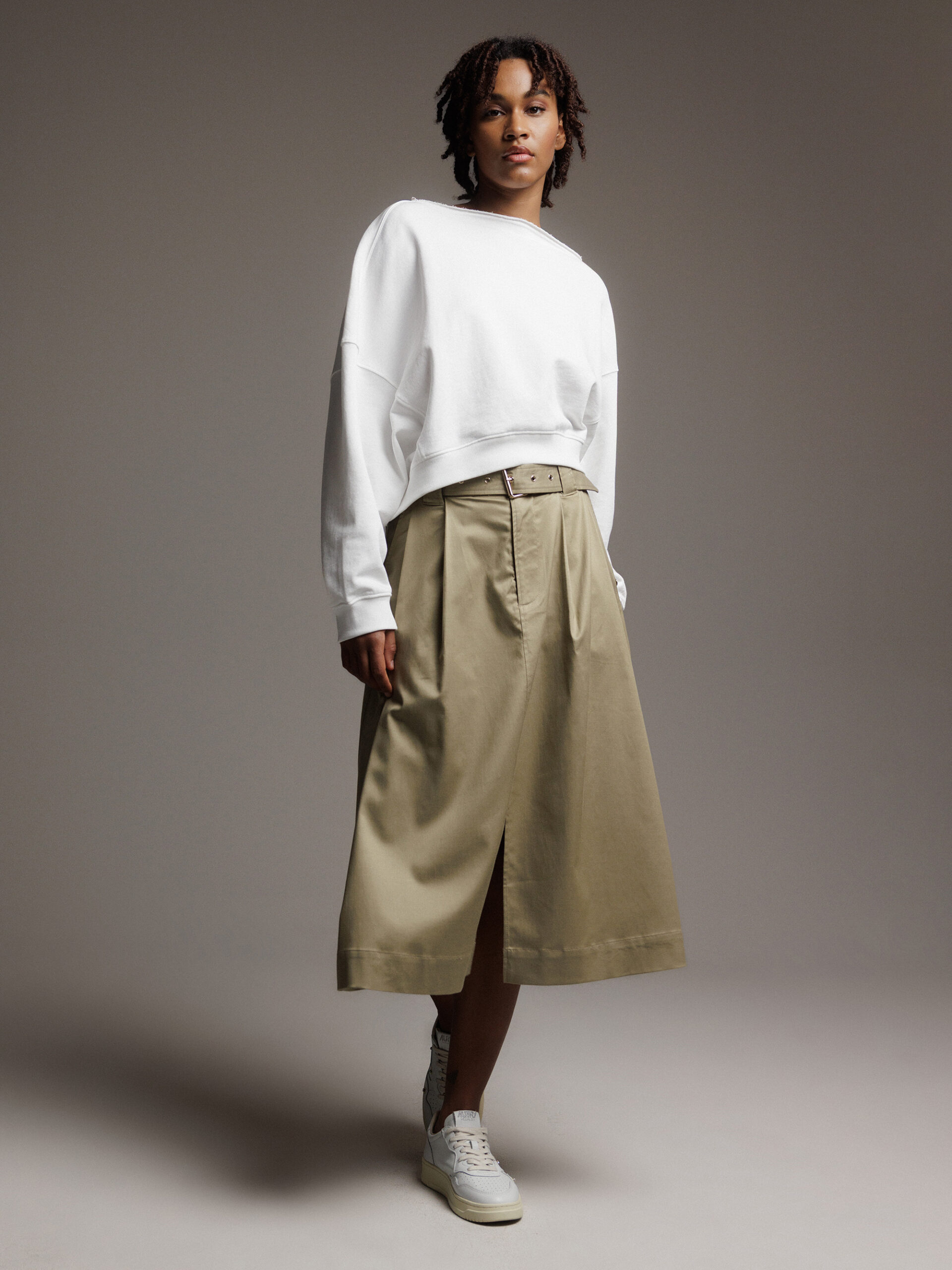 MOS MOSH Rock mit Schlitz Damen (176 TWILL SAND)