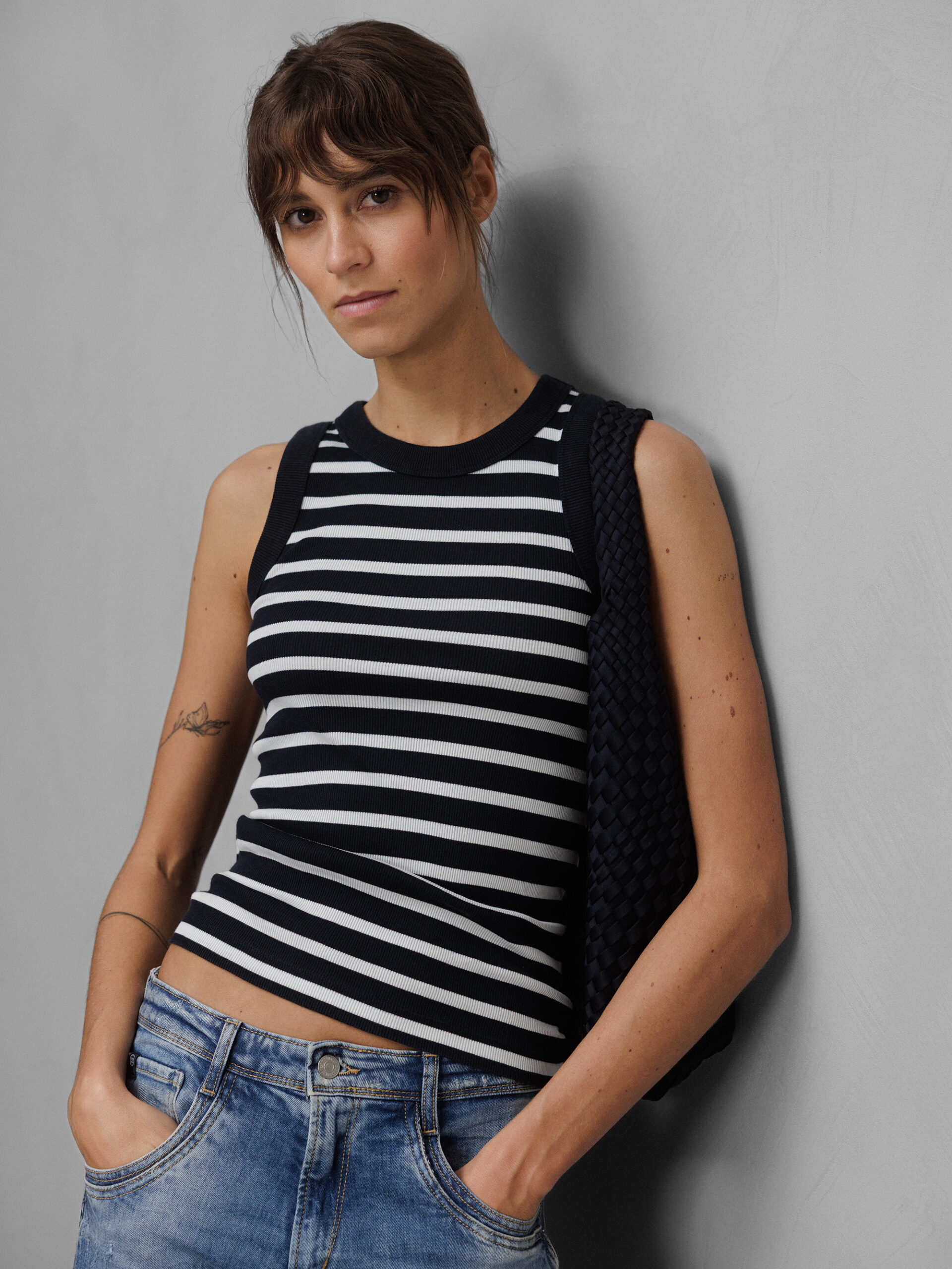 DRYKORN Top aus Baumwolle Damen (3000 NAVY/OFF WHITE STRIPE)
