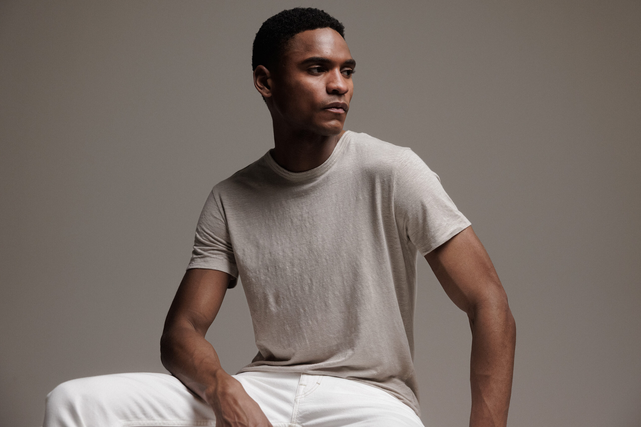 DANIELS T-Shirt aus Leinen Herren (SAND)