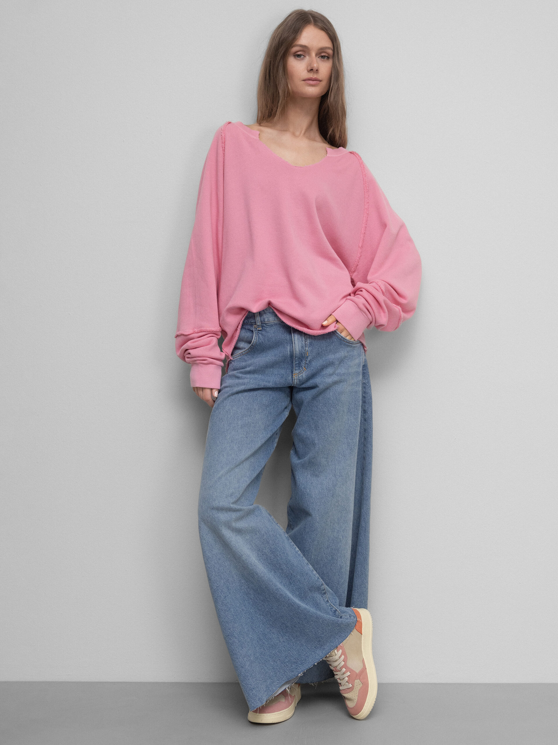 LOVE JOY VICTORY Weites Sweatshirt Damen (HIBUSKUS)