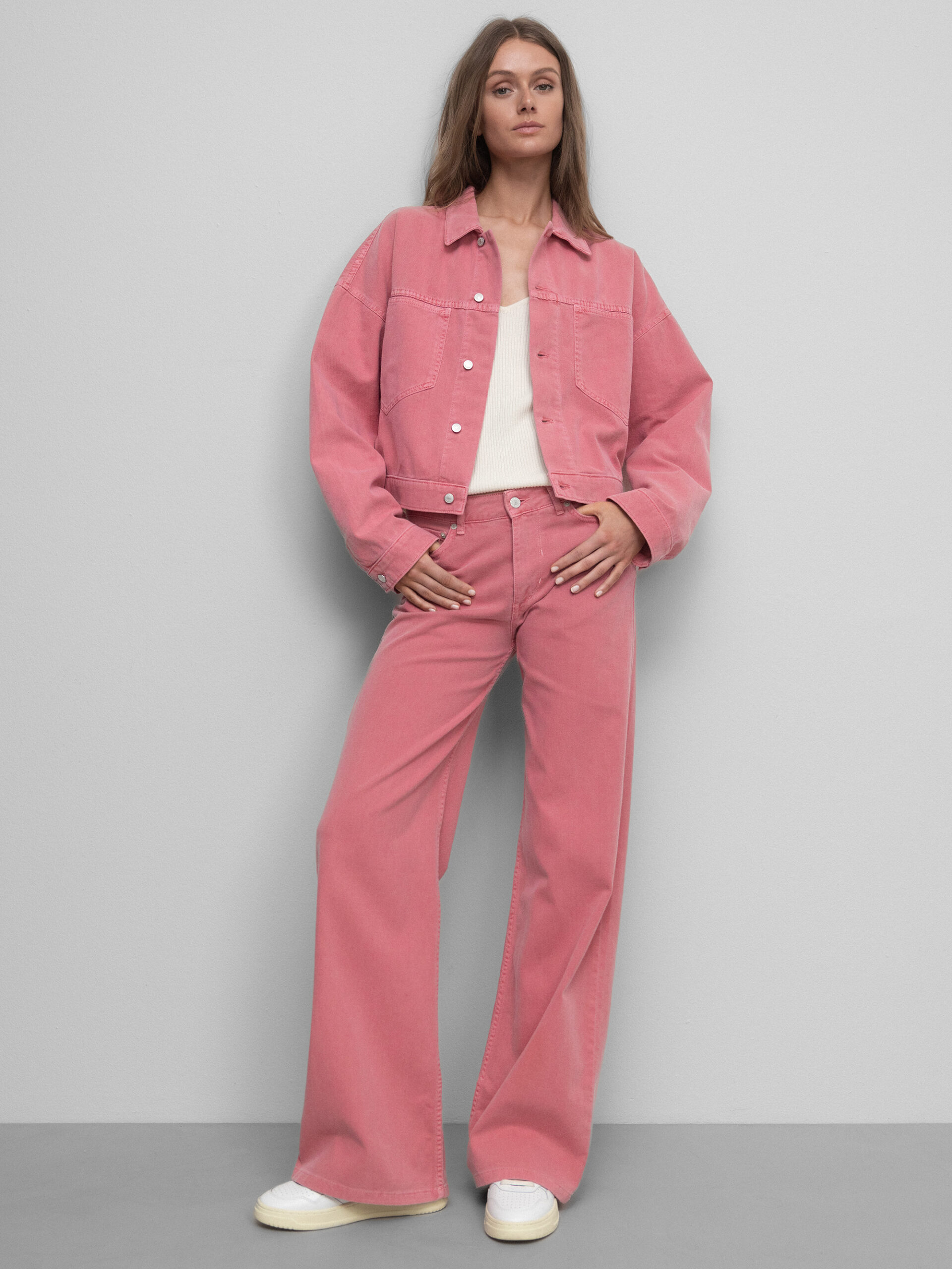 DANIELS Wide Leg Jeans Damen (BERRY)