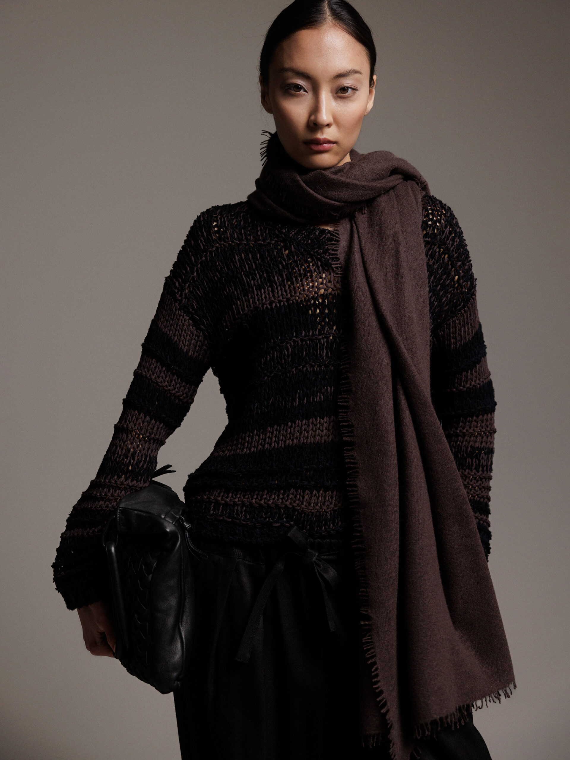 PUR SCHOEN Schal aus Cashmere Damen (4012 DKL. BRAUN)