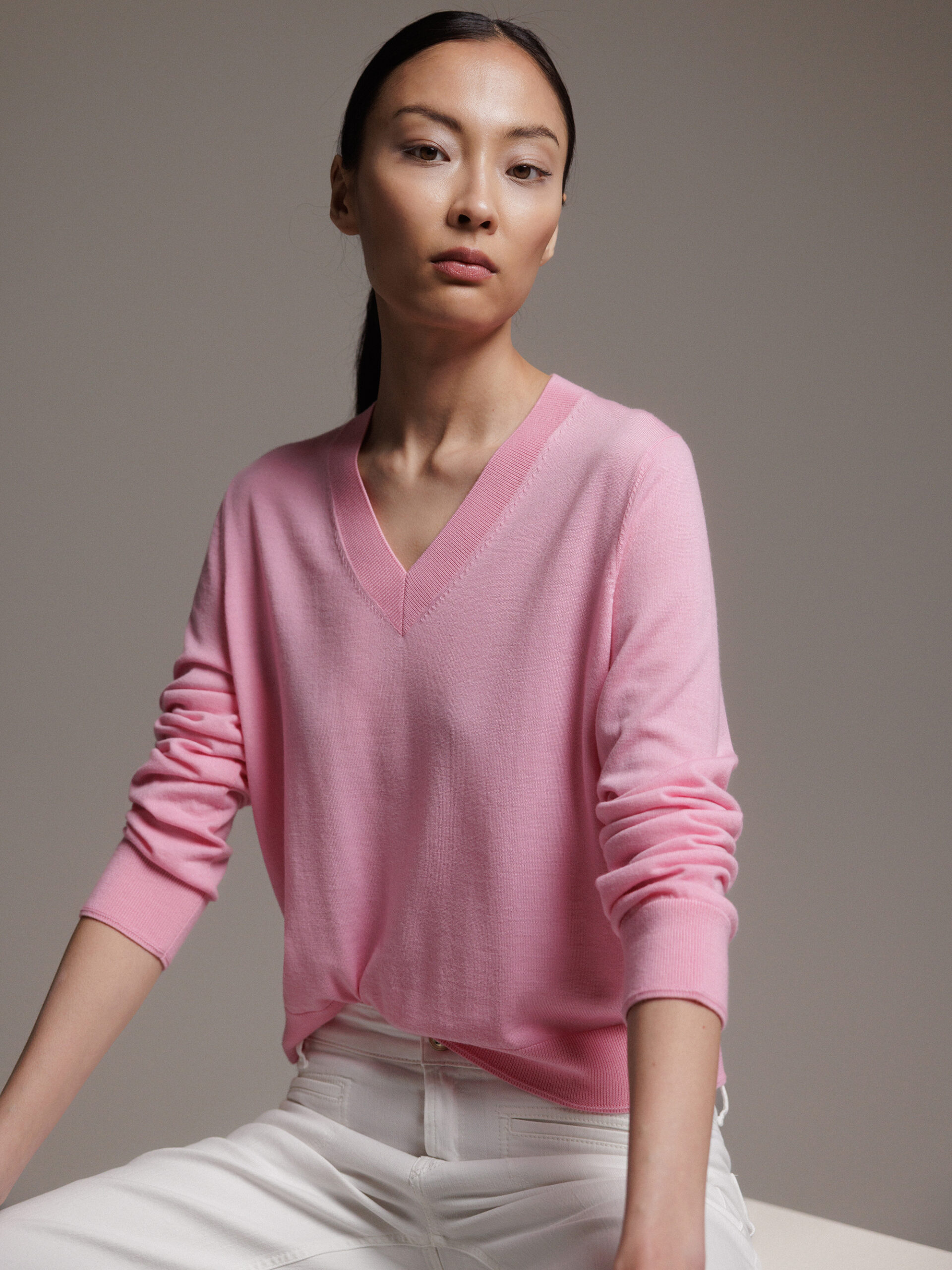 ALLUDE Feinstrickpullover aus Schurwolle Damen (461 PINK)