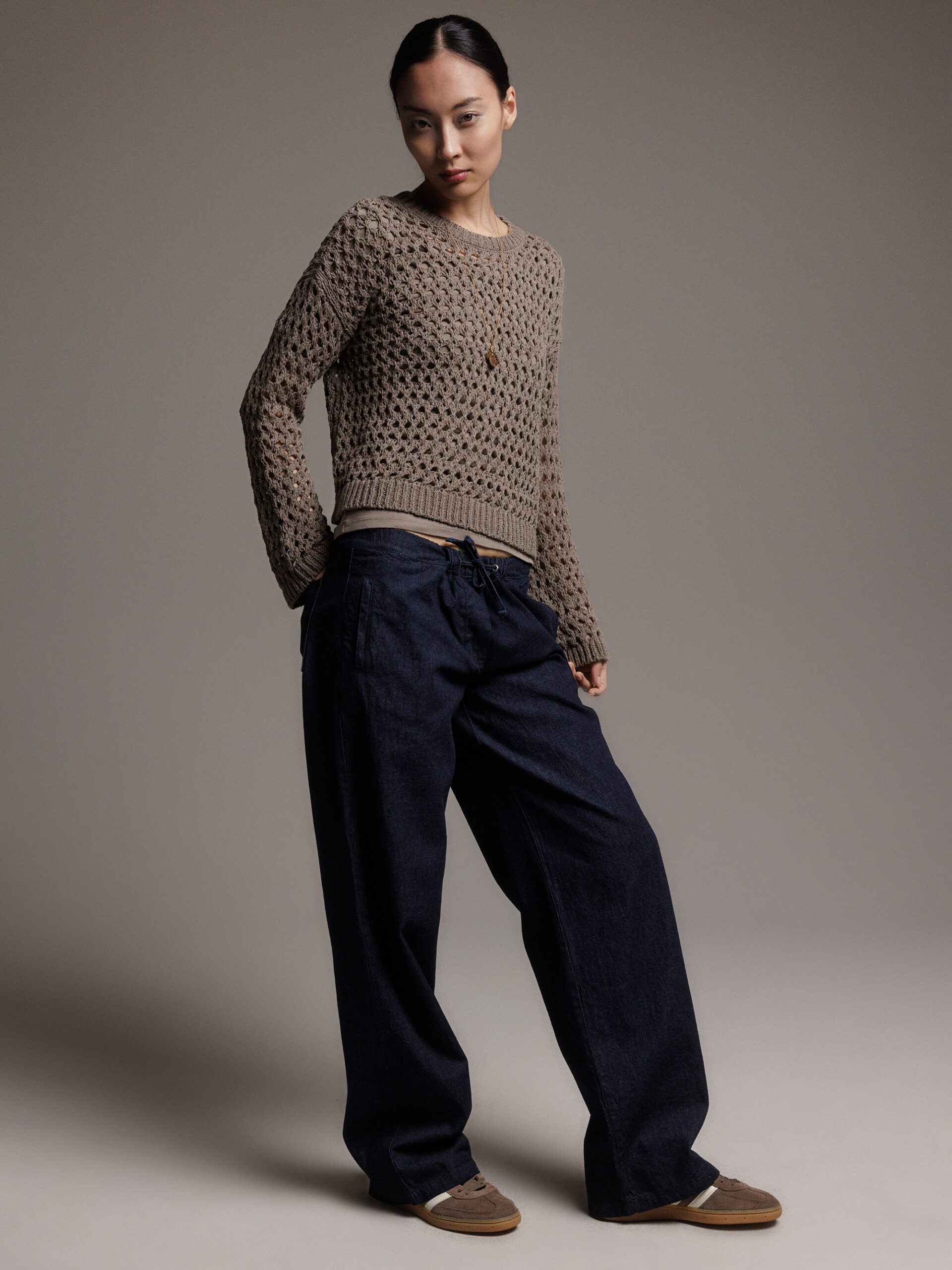 DANIELS Weite Hose aus Denim Damen (DARK BLUE)