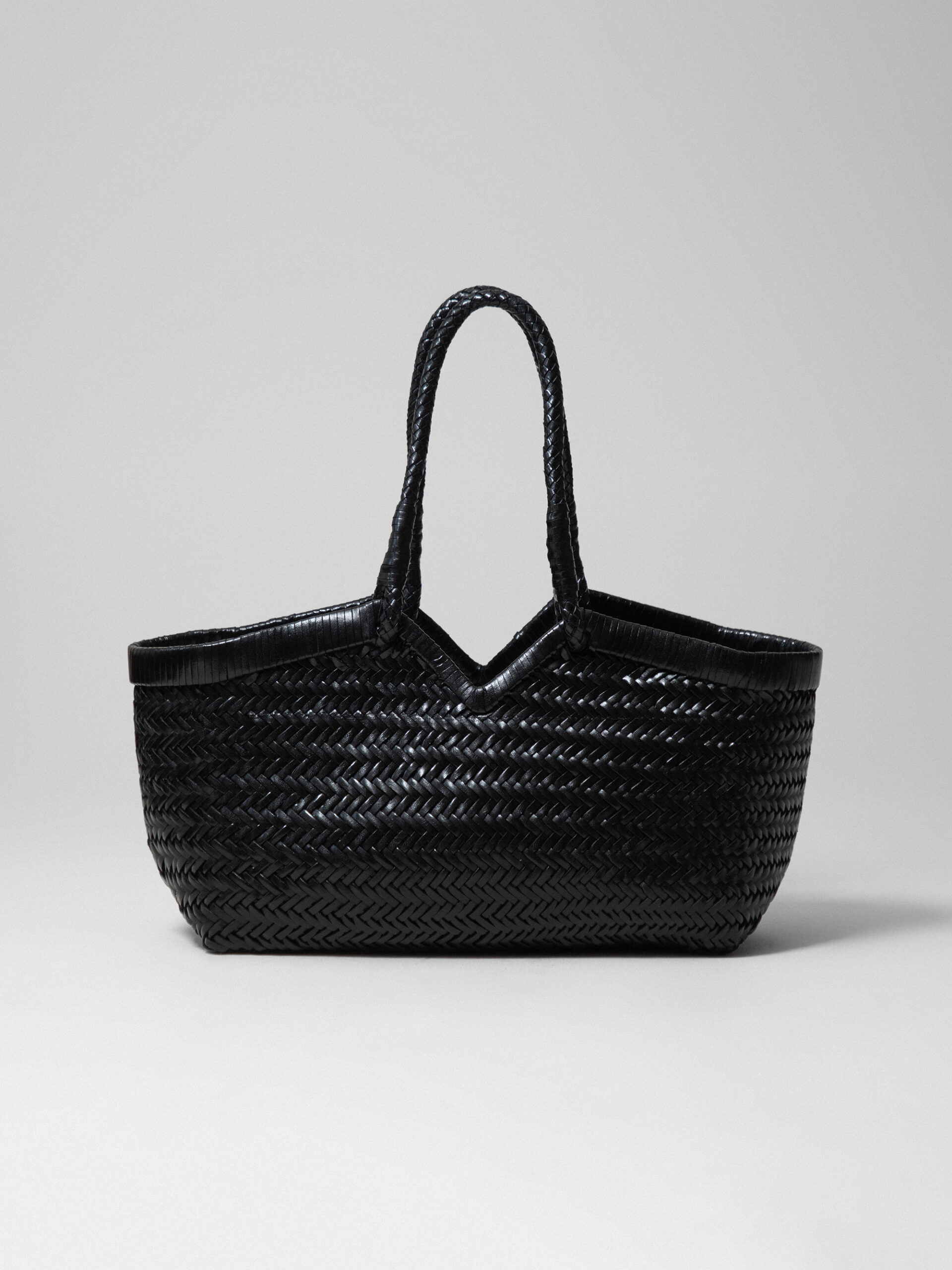 VIPERA Schultertasche aus Leder Damen (BLACK UNI)