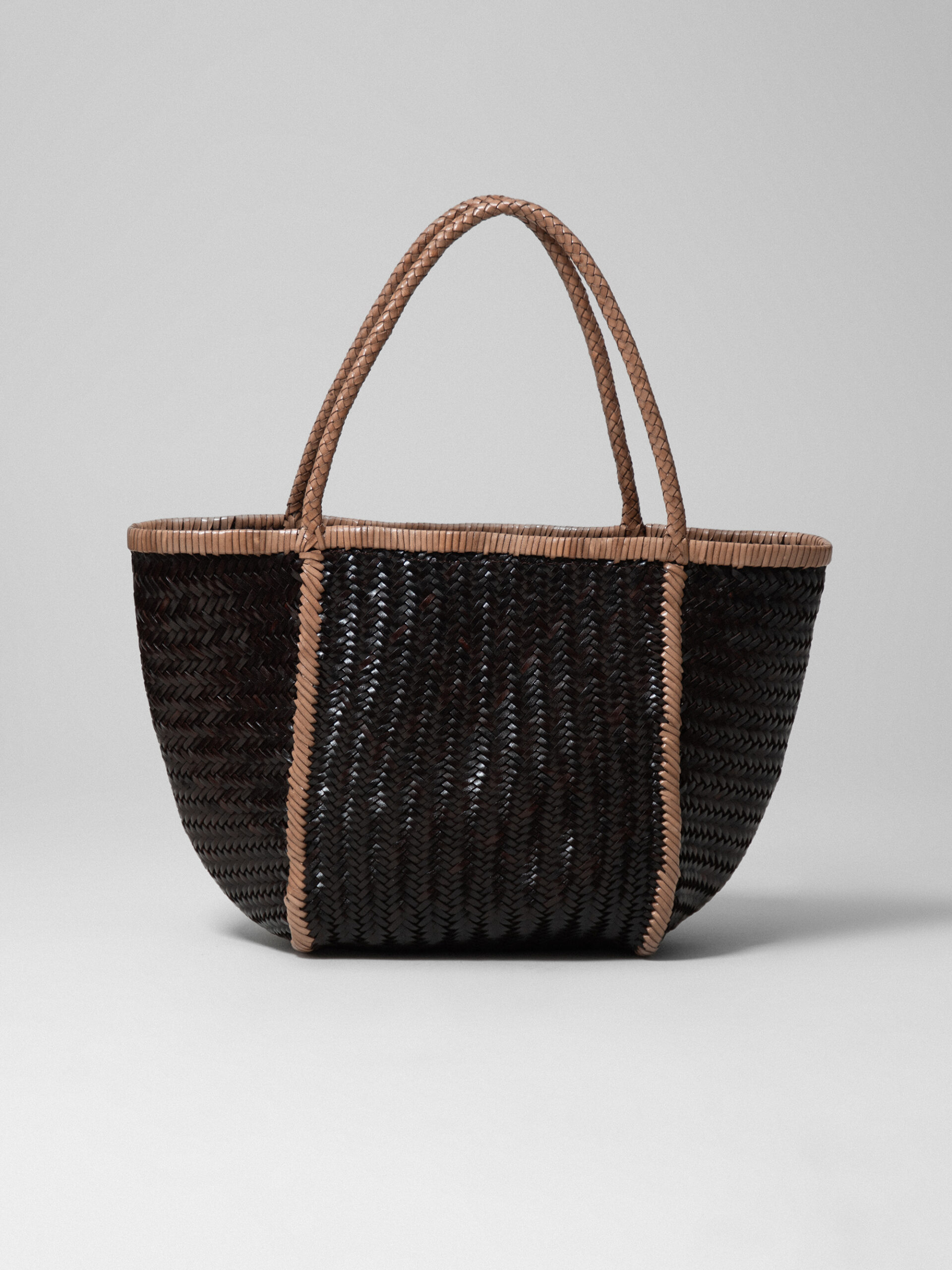 VIPERA Schultertasche aus Leder Damen (113 CHOCO/TAUPE)