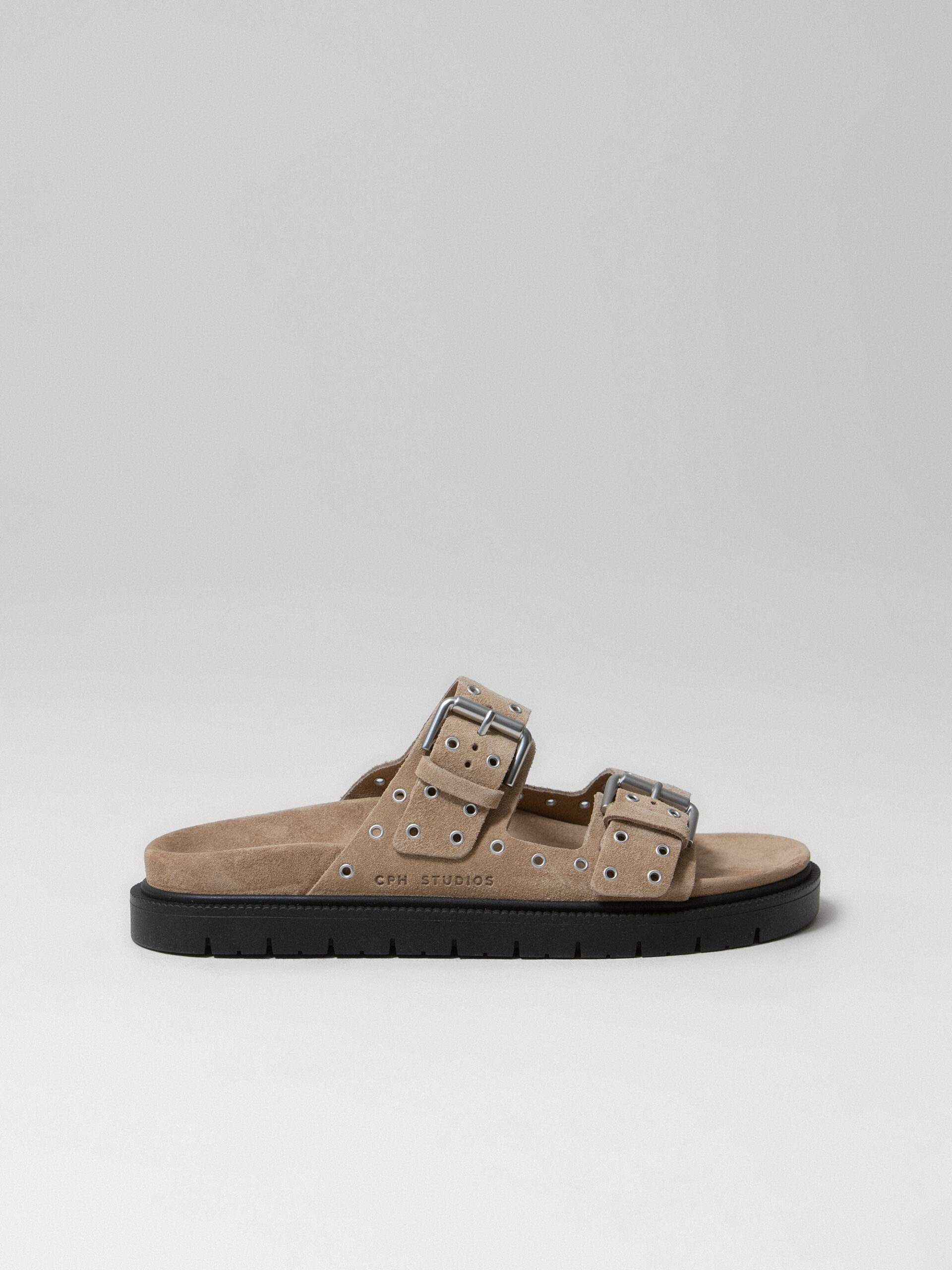 COPENHAGEN Sandalen aus Veloursleder Damen (SAND)