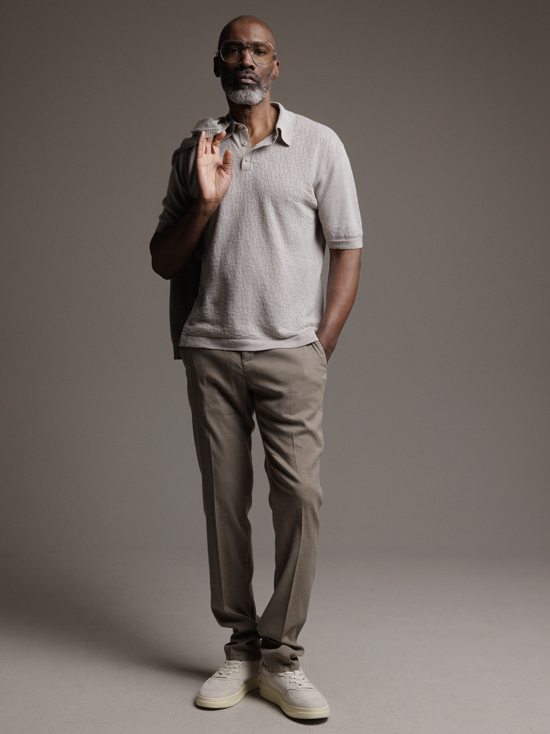 DONDUP Chinohose aus Leinen Herren (718 SCHLAMM)