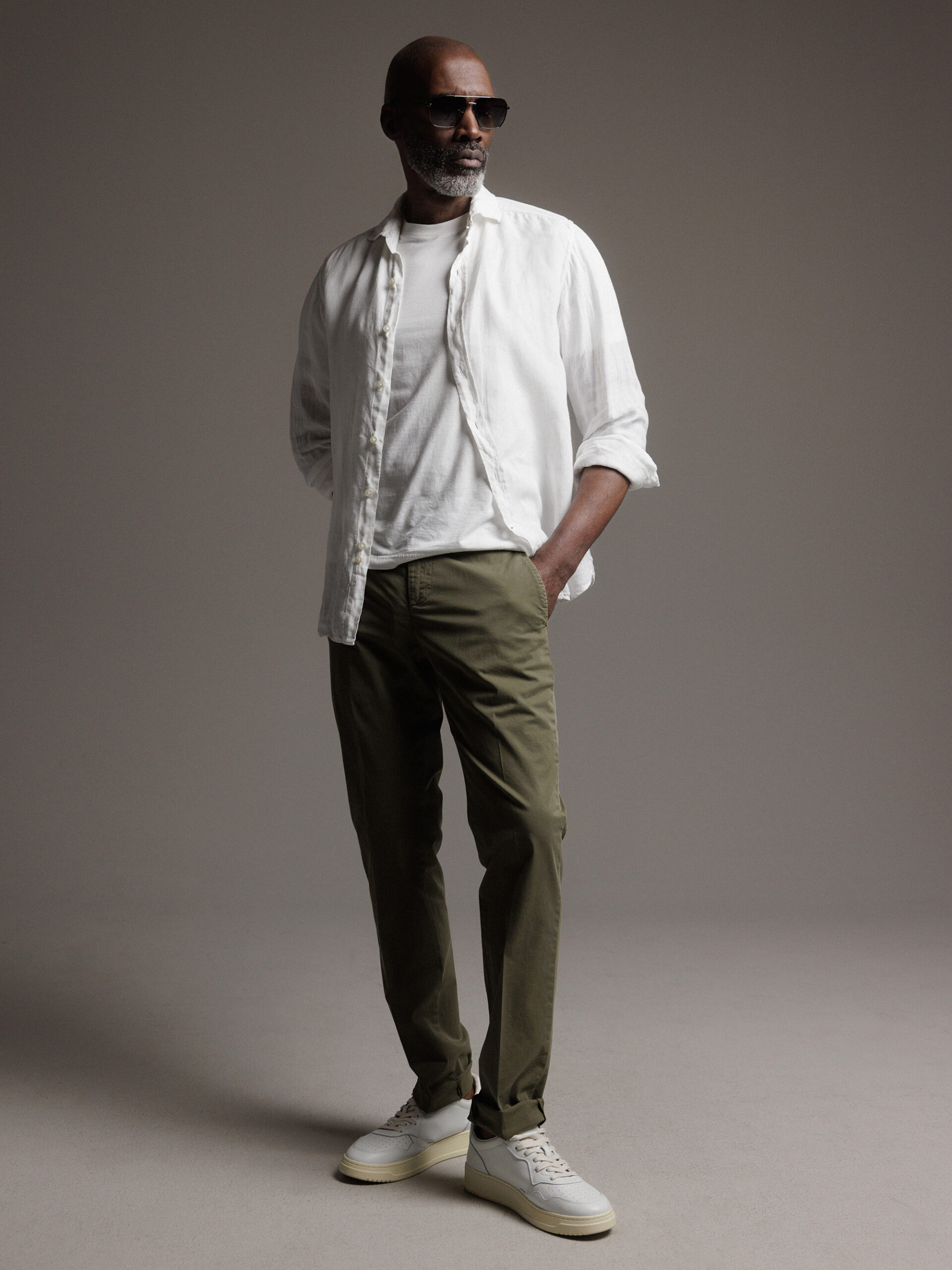 DONDUP Chinohose aus Baumwolle Herren (637 OLIV)