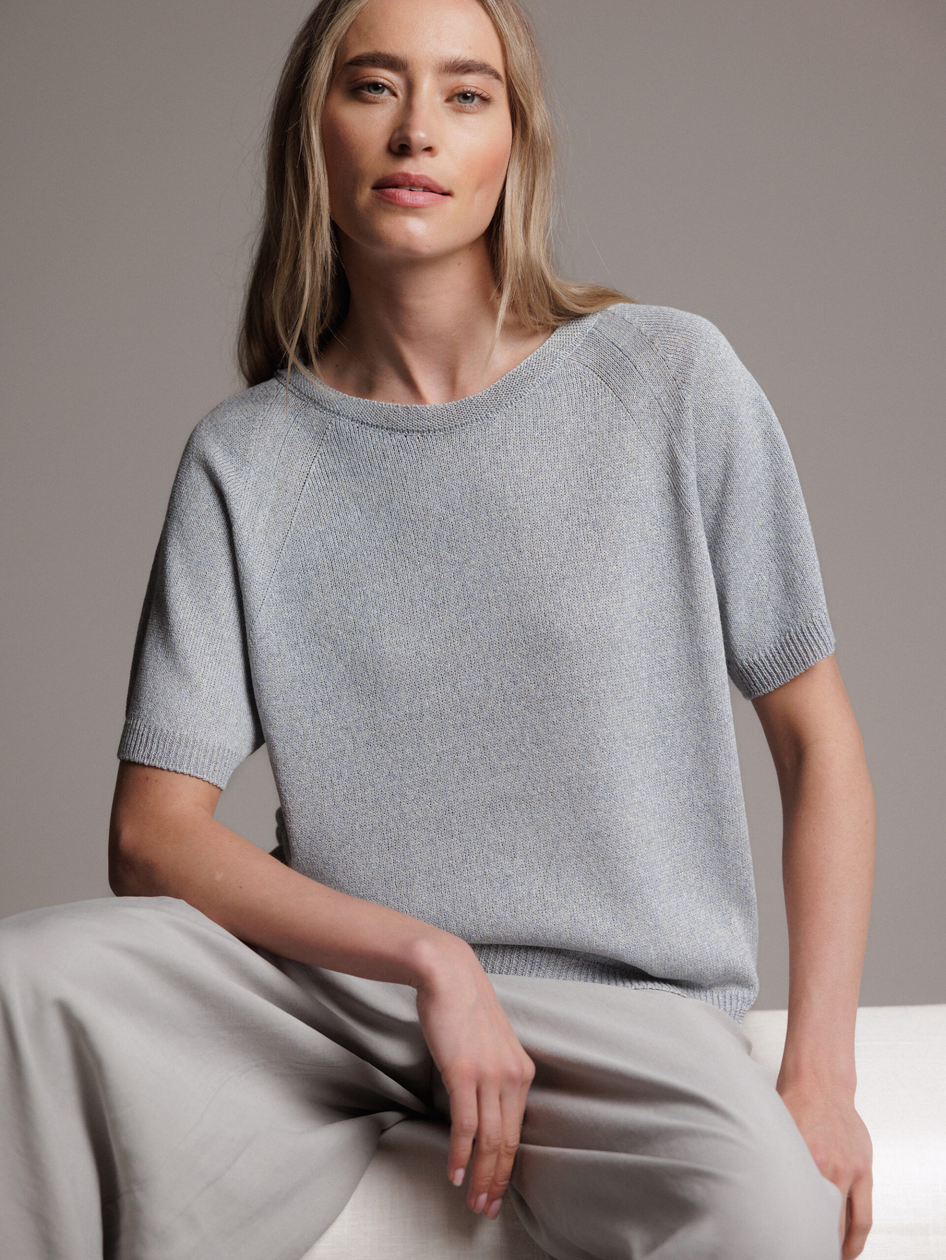 KNIT-TED Kurzarm- Pullover Damen (400 BLUE)