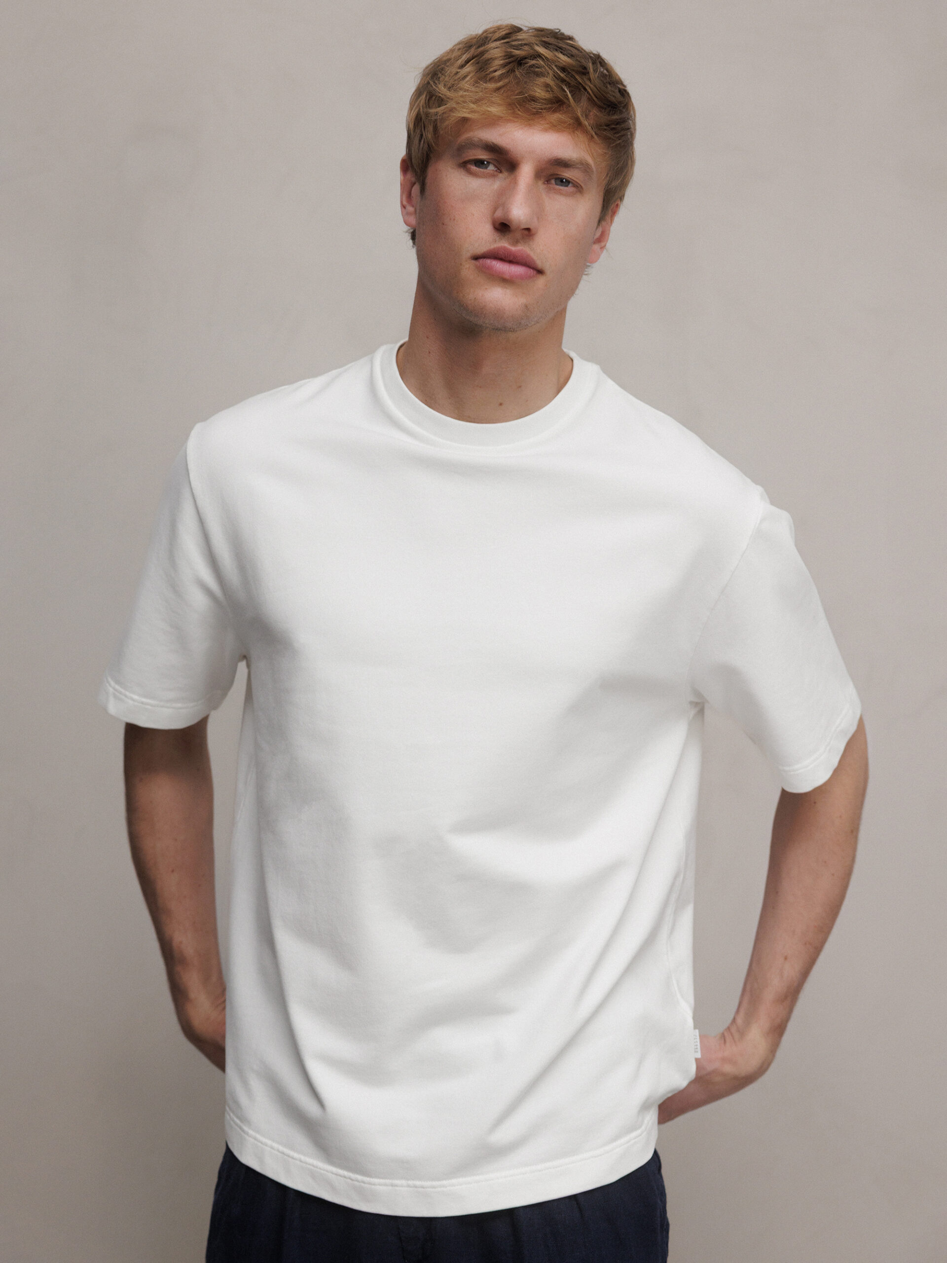 04651 T-Shirt aus Baumwolle Herren (WHITE)