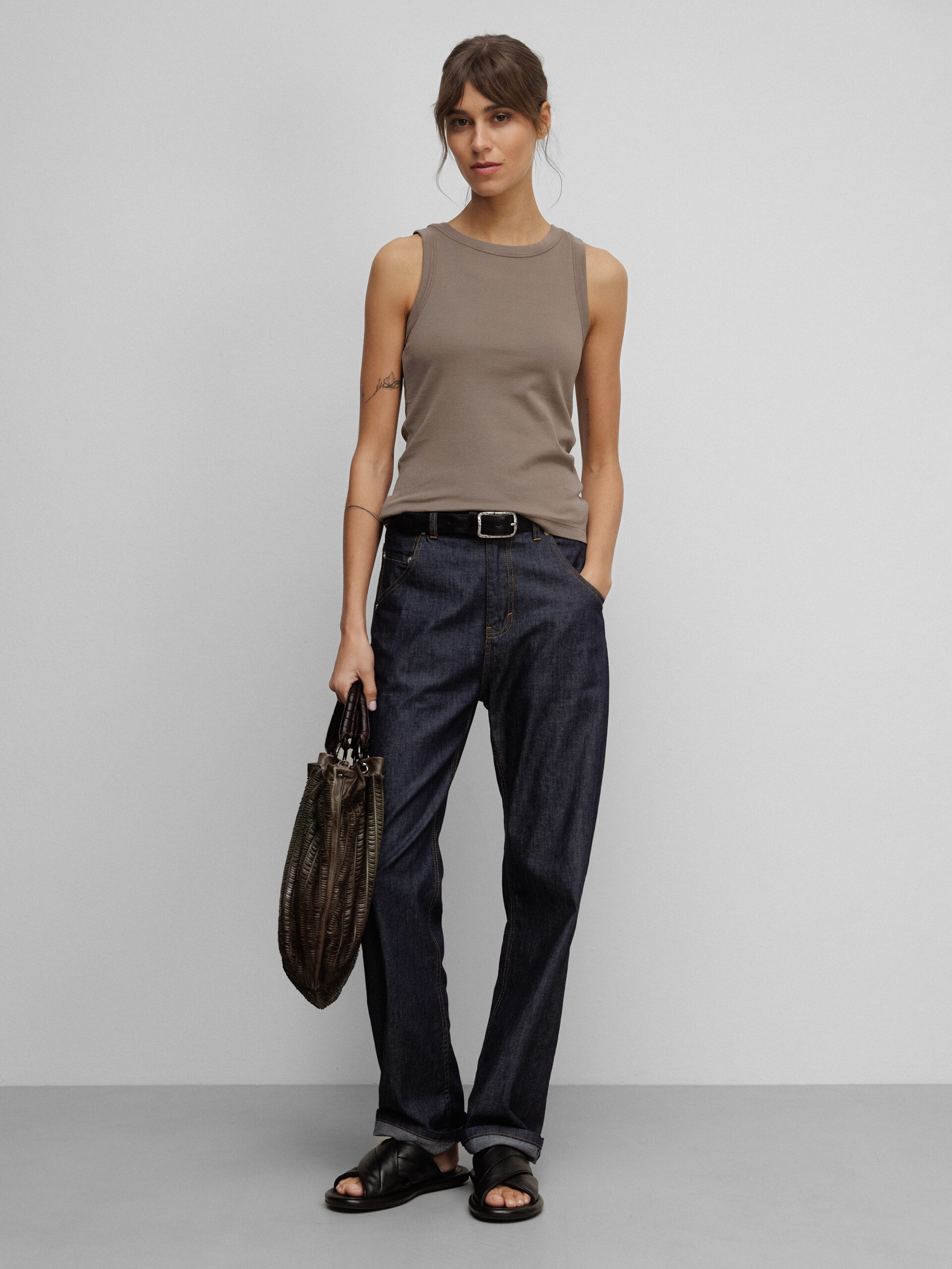 DANIELS Top aus Baumwolle Damen (TAUPE)