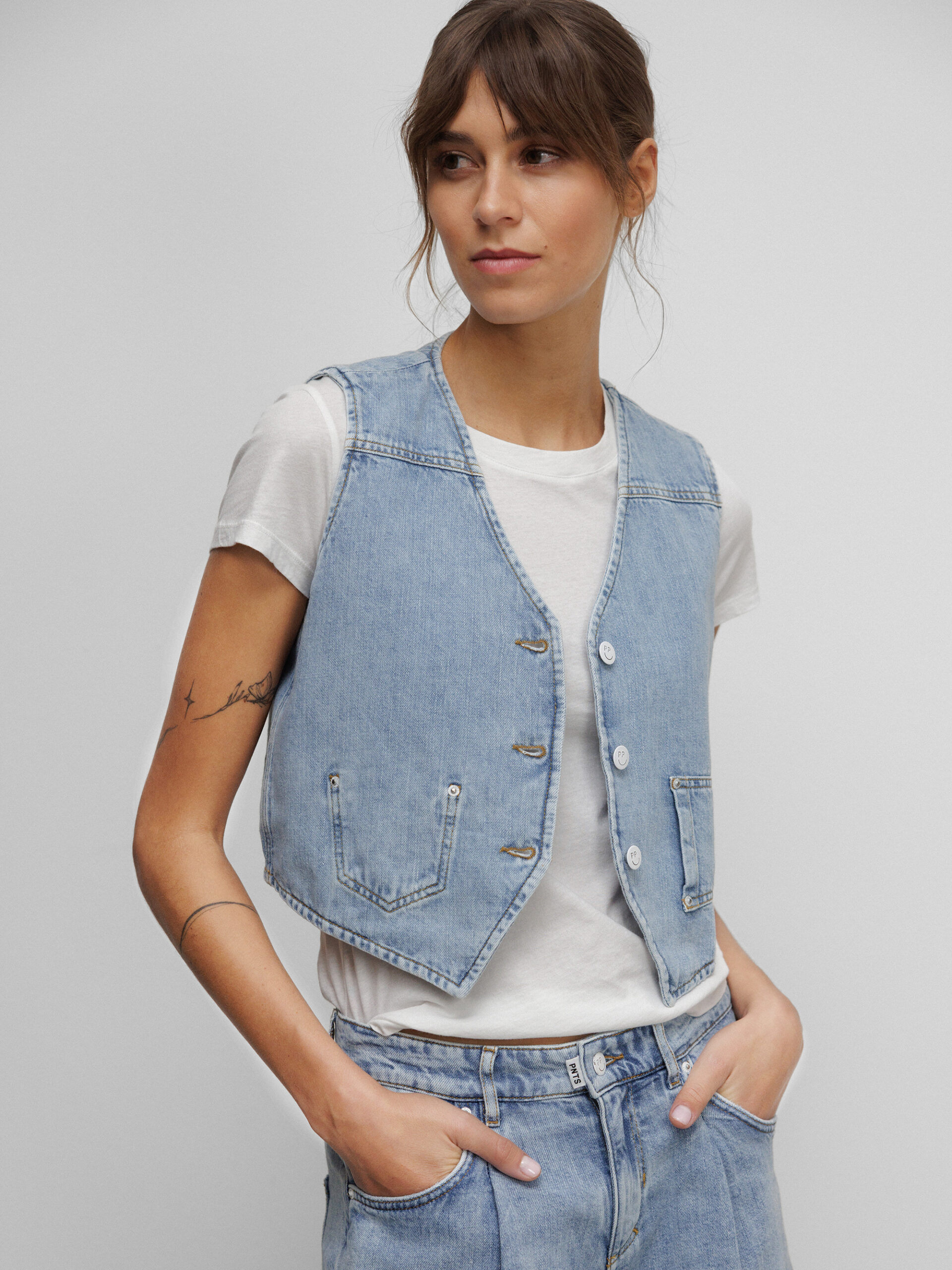 PNTS Weste Damen (19 BLEACHED)