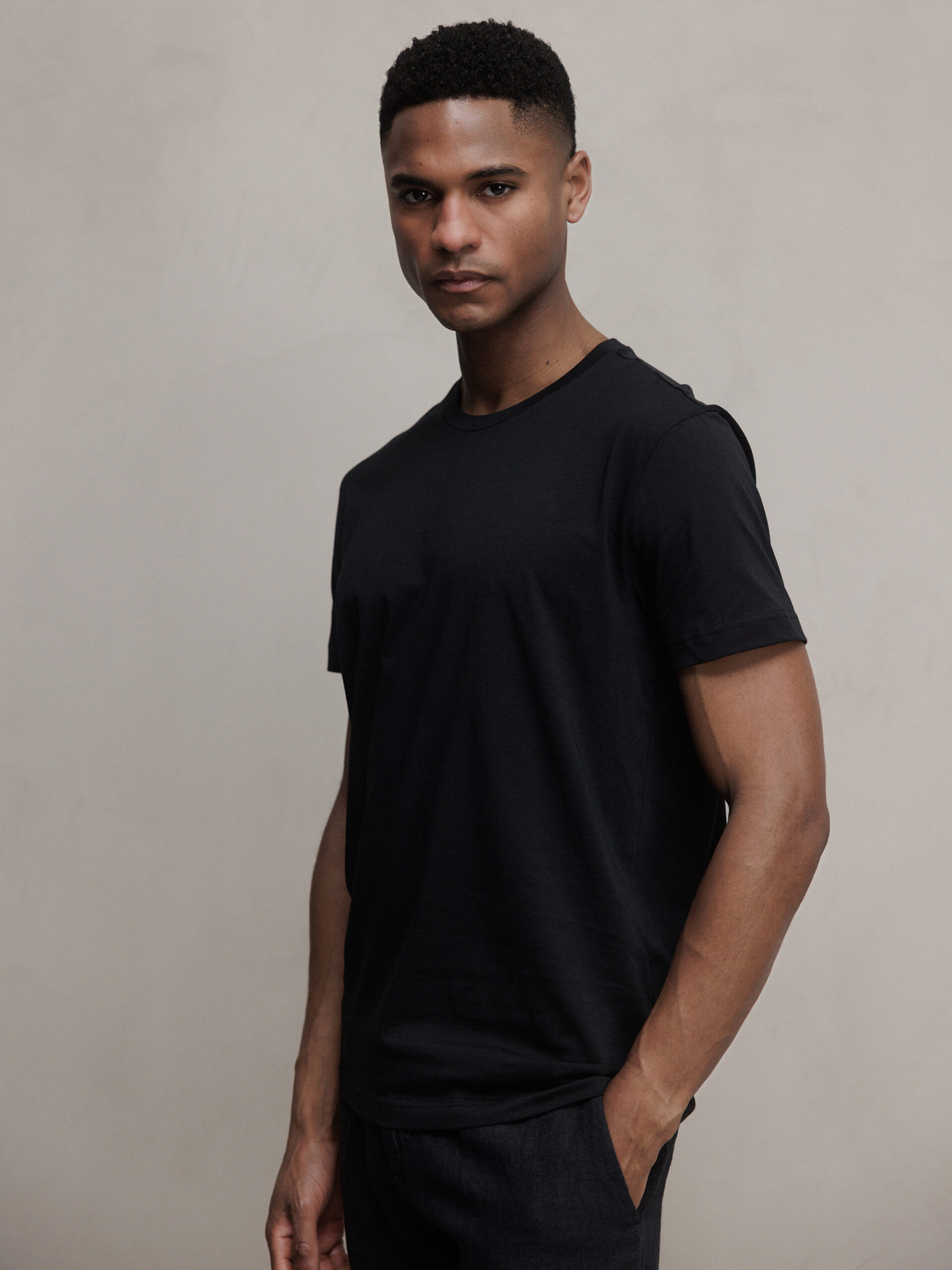 DANIELS T-Shirt aus Baumwolle Herren (BLACK)