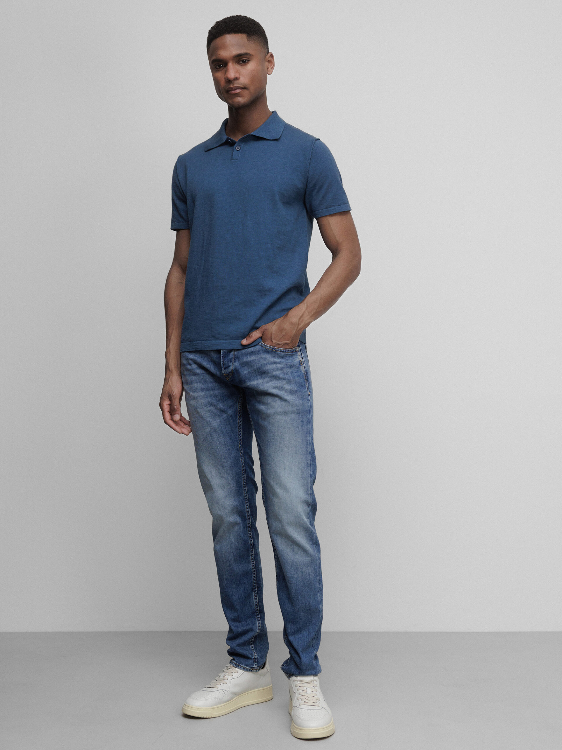 LE TEMPS DES CERISES Slim Fit Jeans Herren (3001 MED BLUE USED)