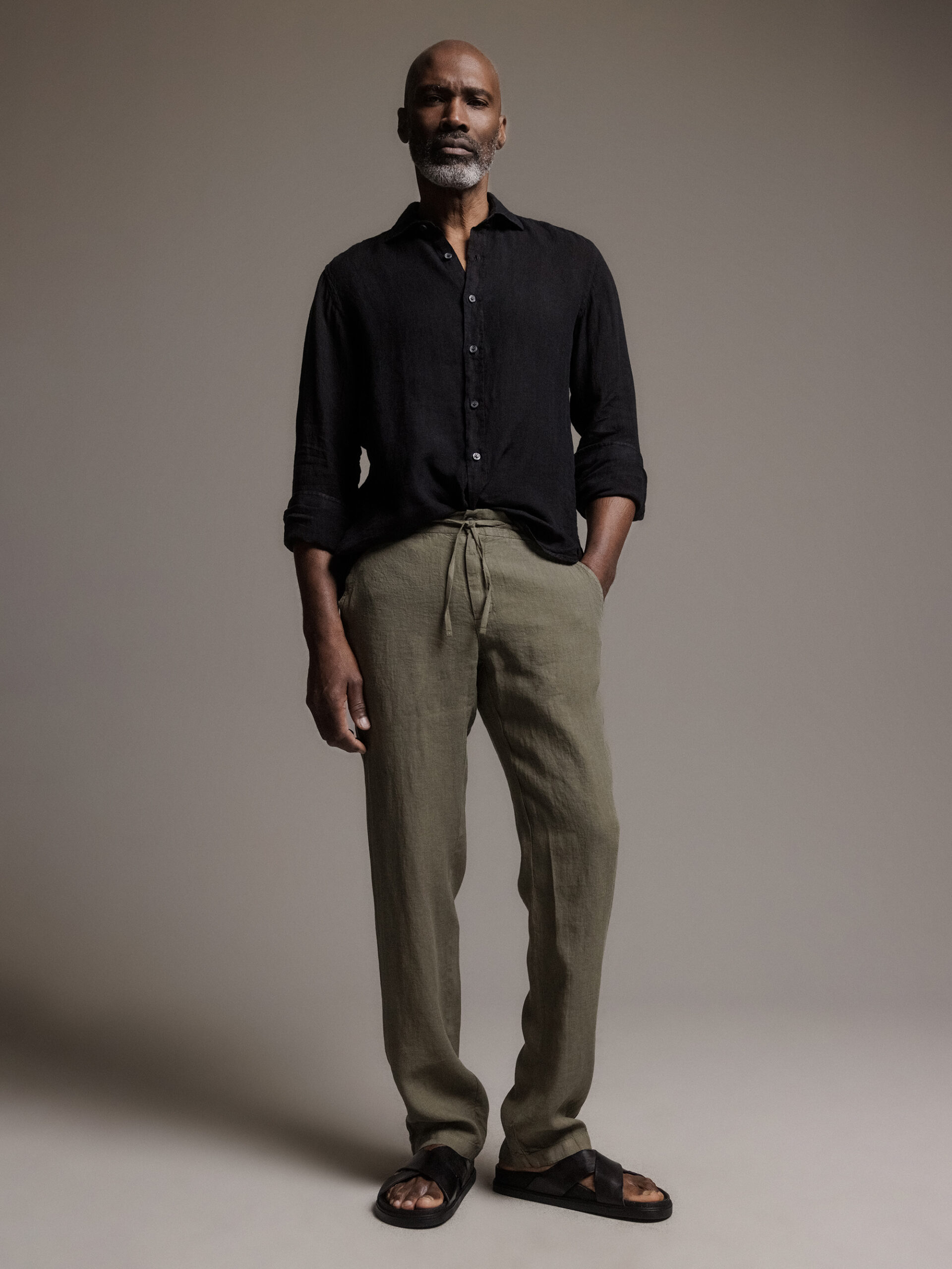 DANIELS Hose aus Leinen Herren (OLIV)