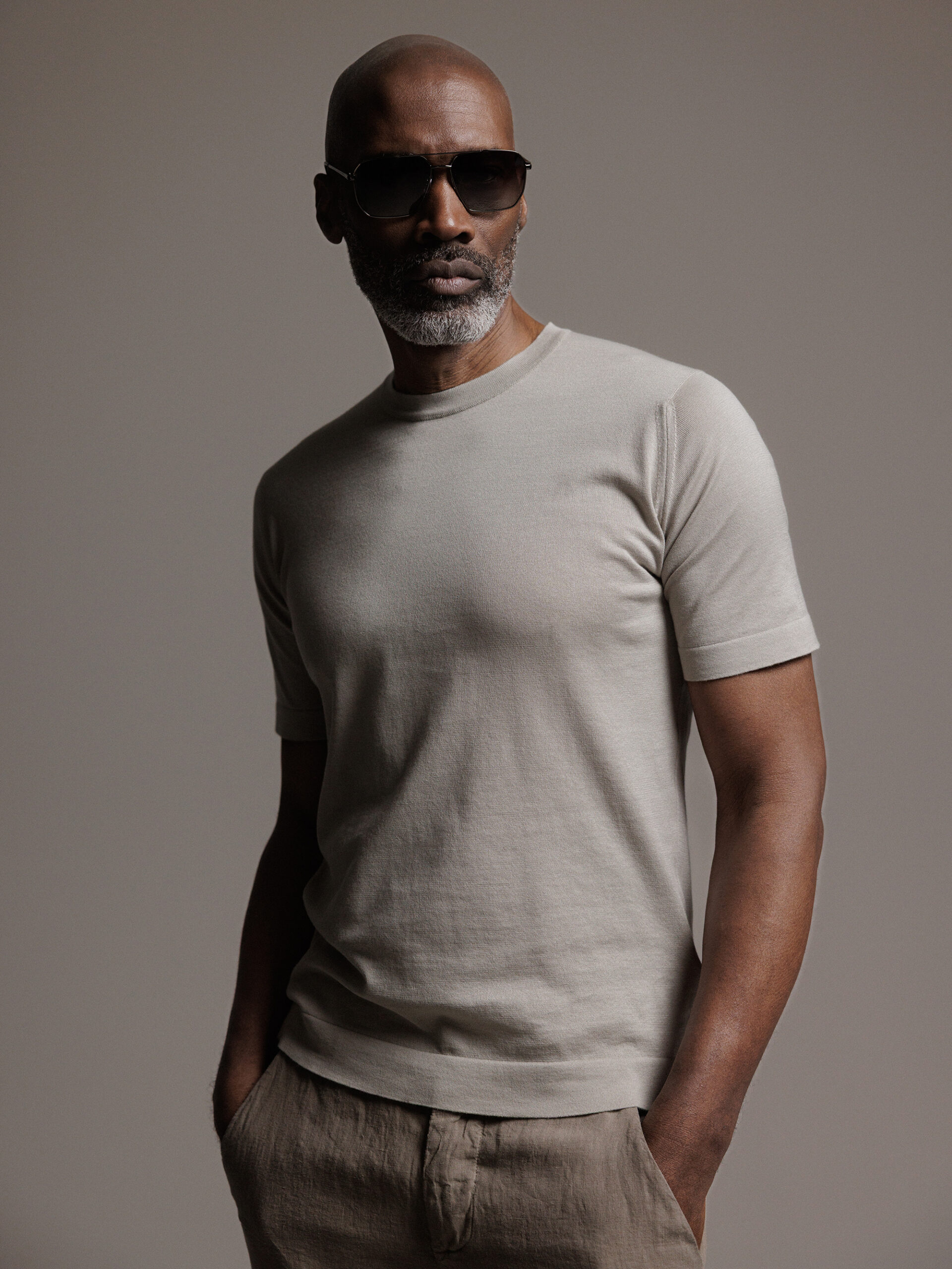 JOHN SMEDLEY T-Shirt aus Baumwolle Herren (PARCHMENT)