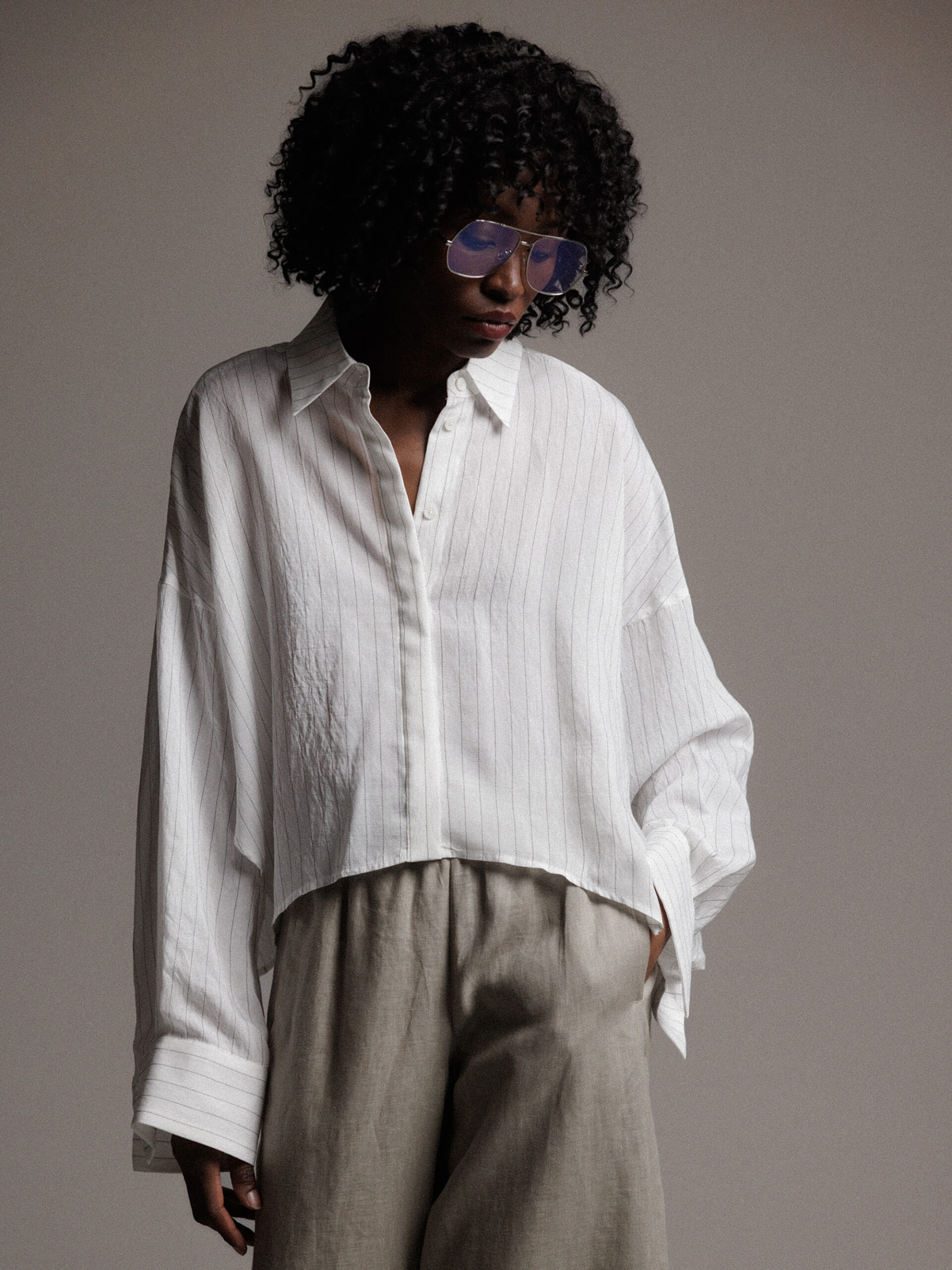 DRYKORN Oversized Bluse Damen (1907 OFF WHITE STRIPE)