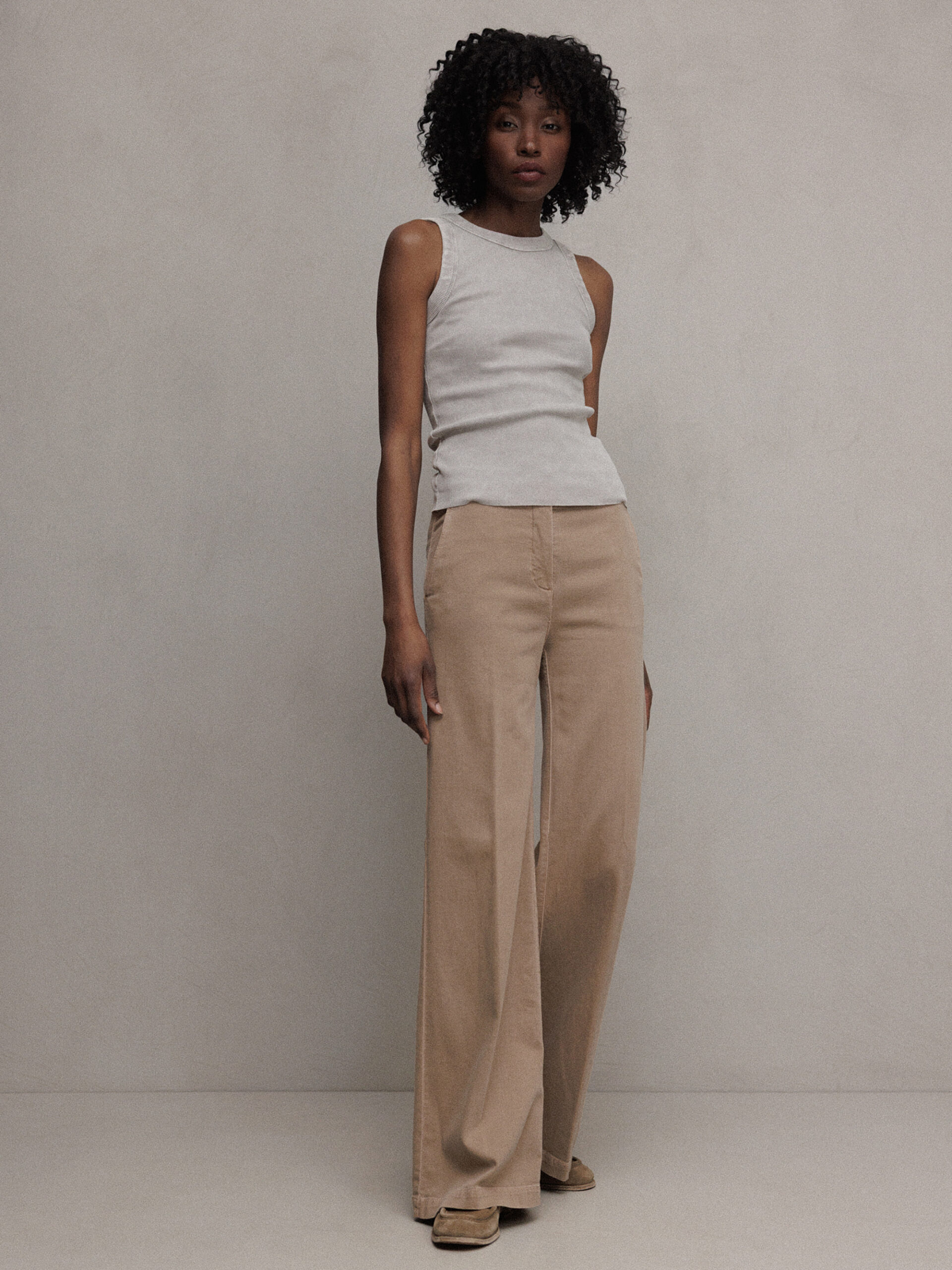 SEDUCTIVE Weite Hose Damen (375 WARM TAUPE)