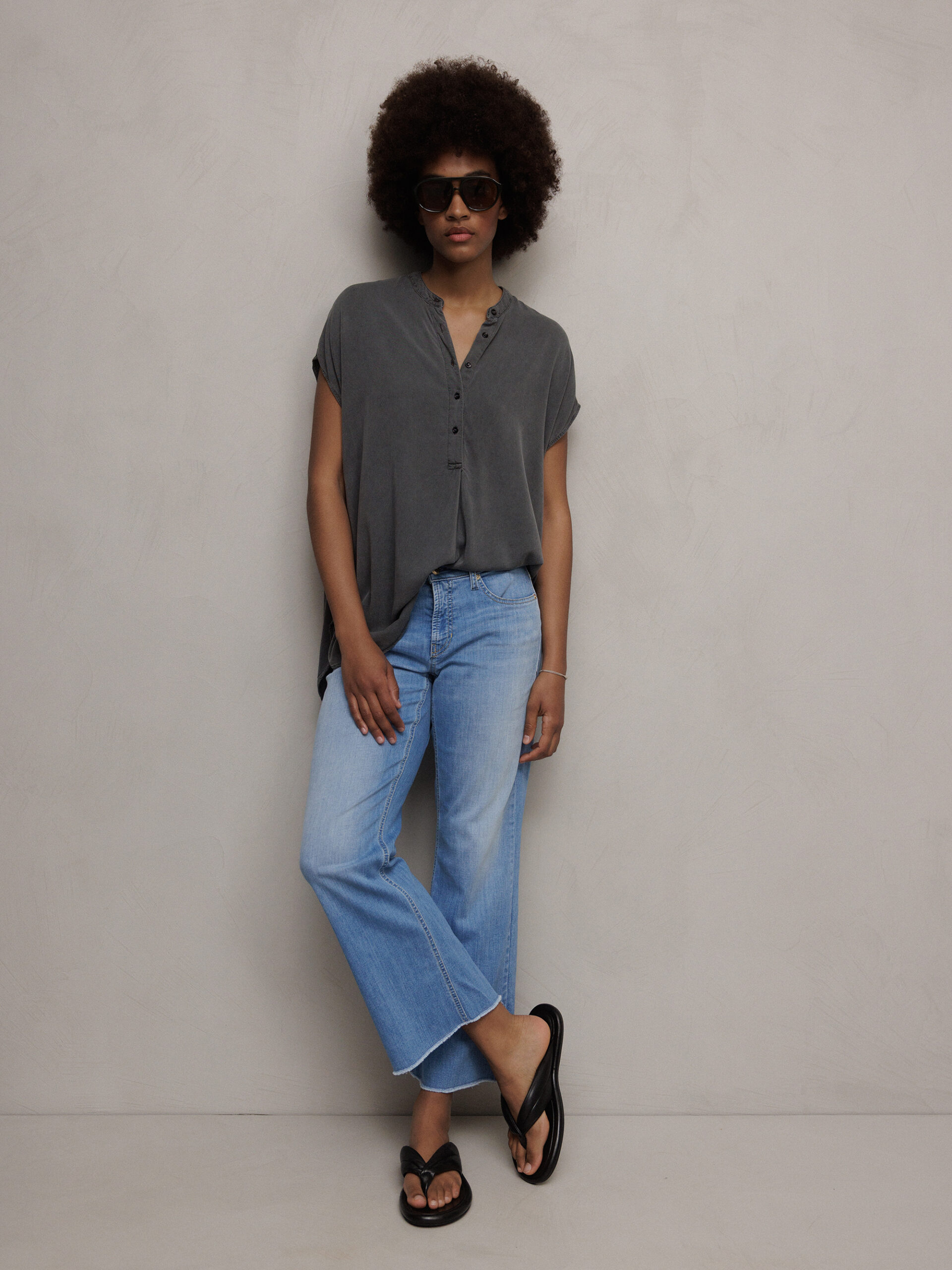 CAMBIO Kick Flared Jeans Damen (5277 L BLUE USED)