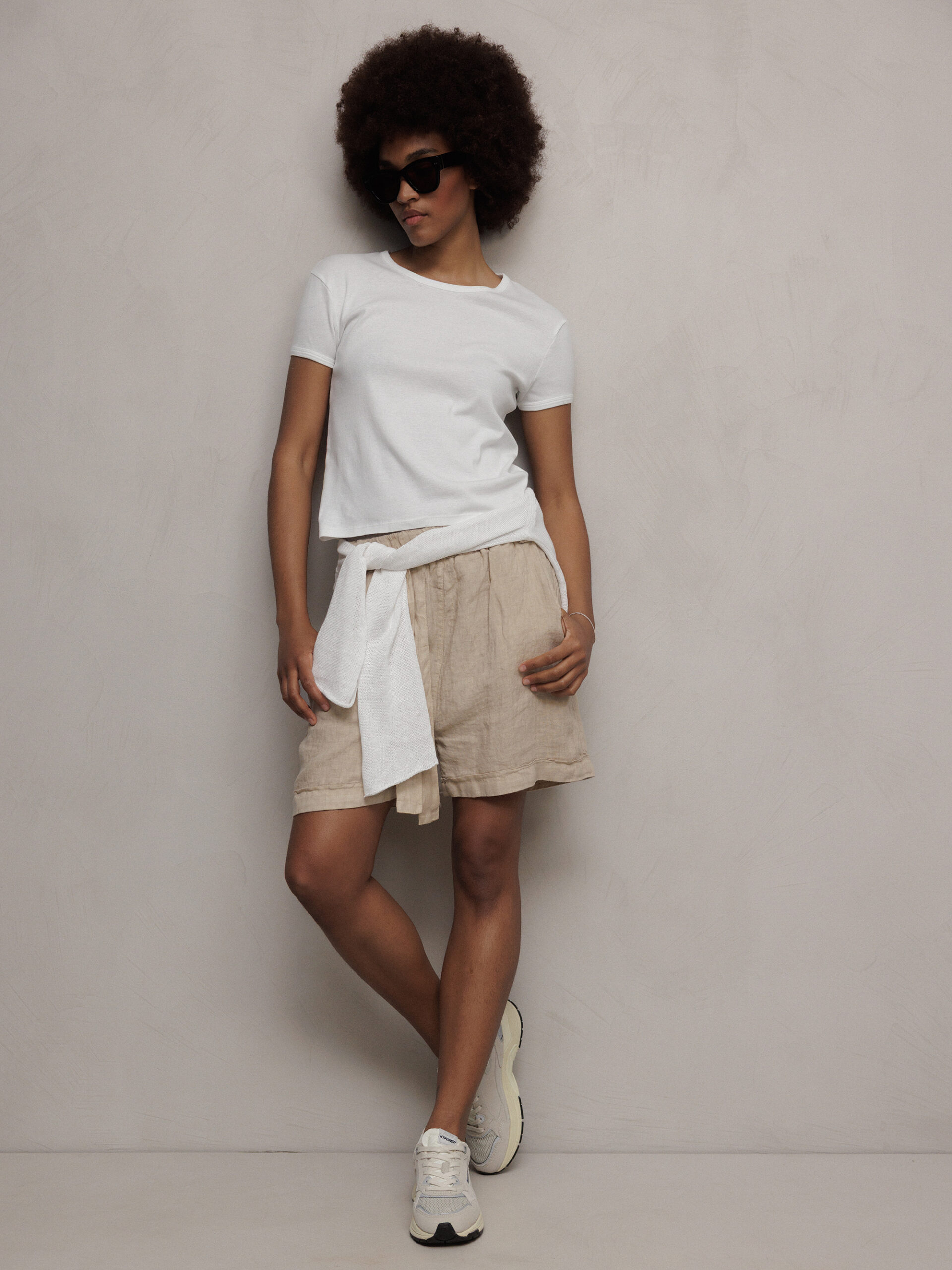 BY-BAR AMSTERDAM Shorts aus Leinen Damen (730 SAND)