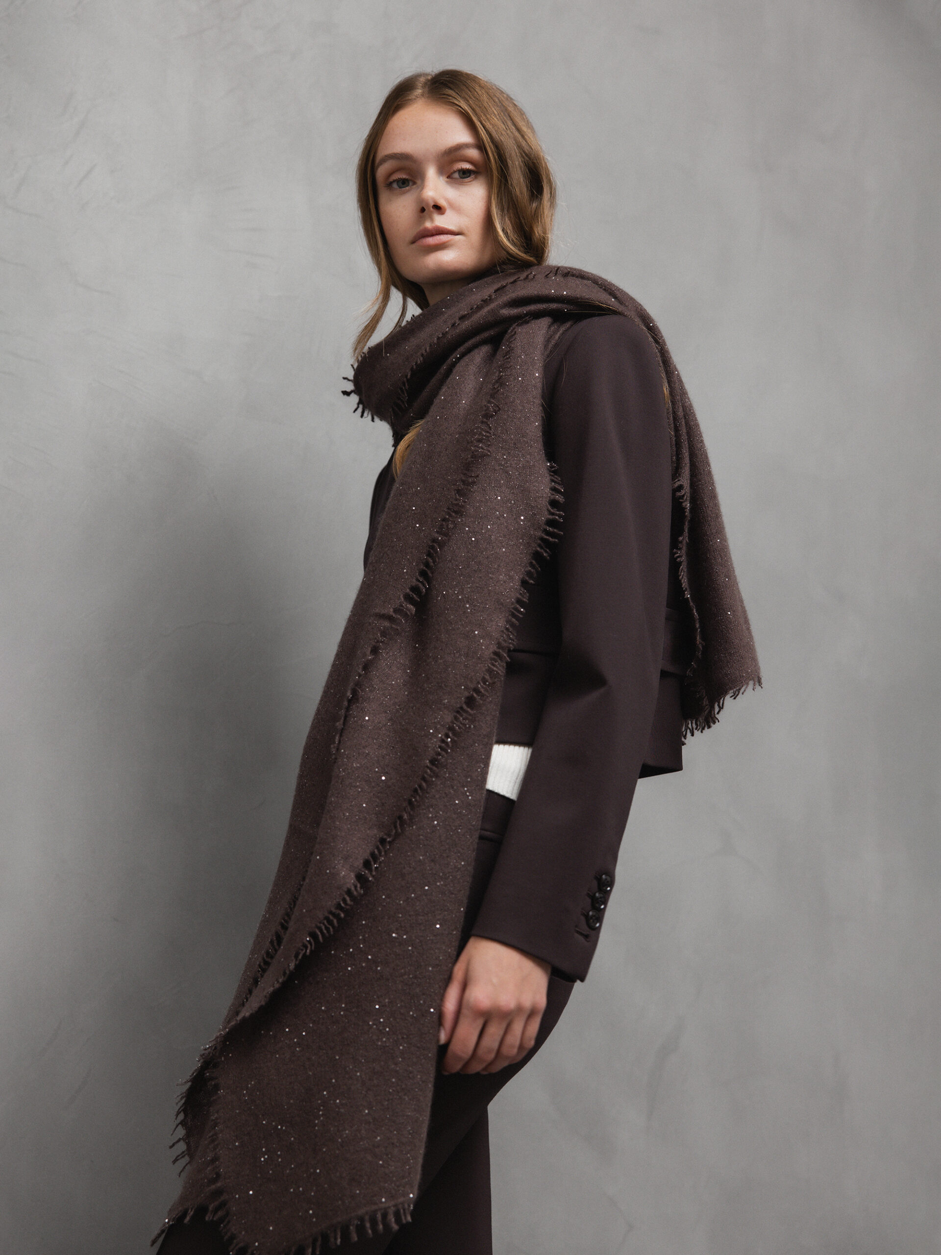 PUR SCHOEN Schal aus Cashmere Damen (TESTA MORO)