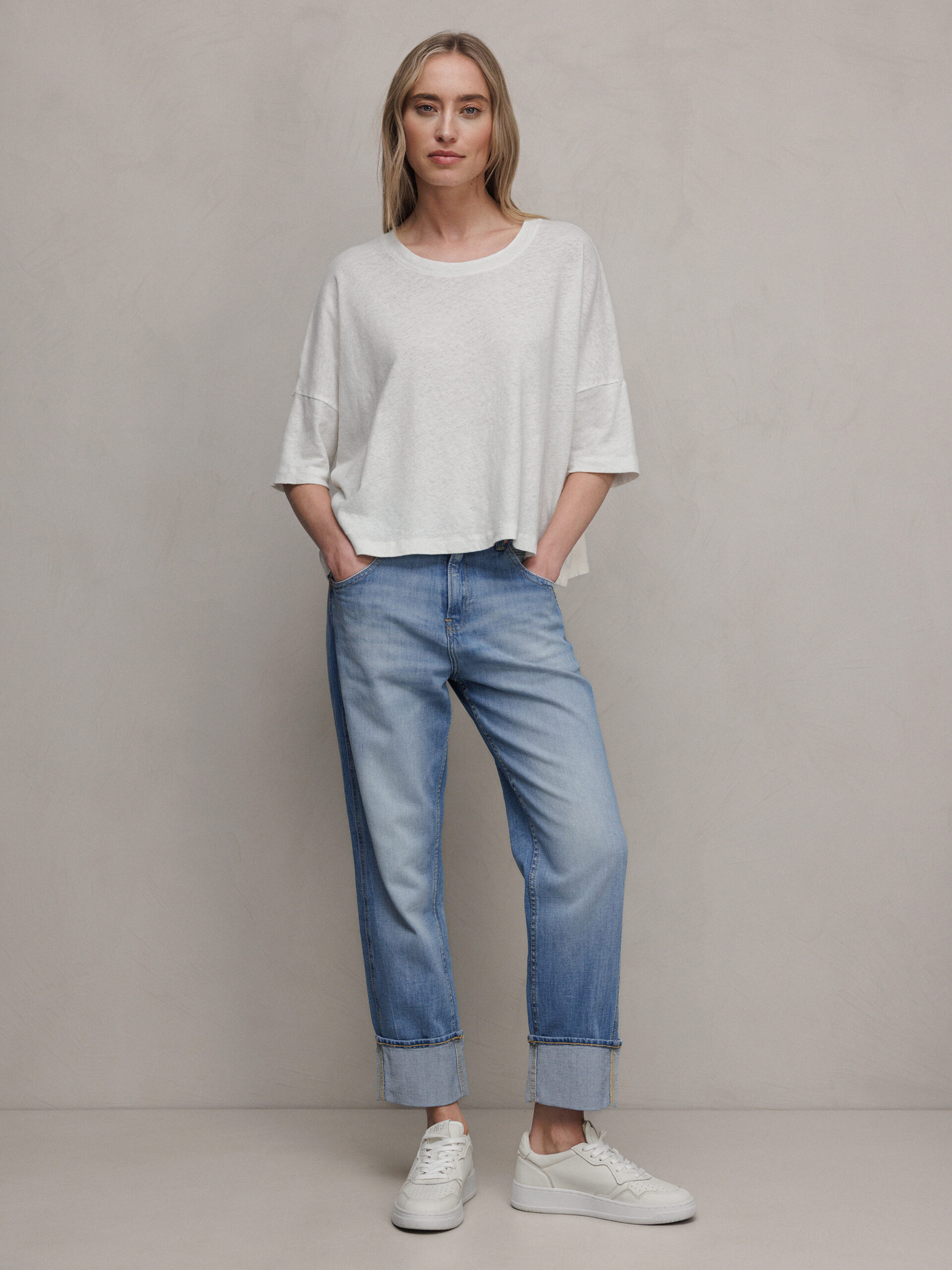 DANIELS Oversized T-Shirt Damen (WEISS)