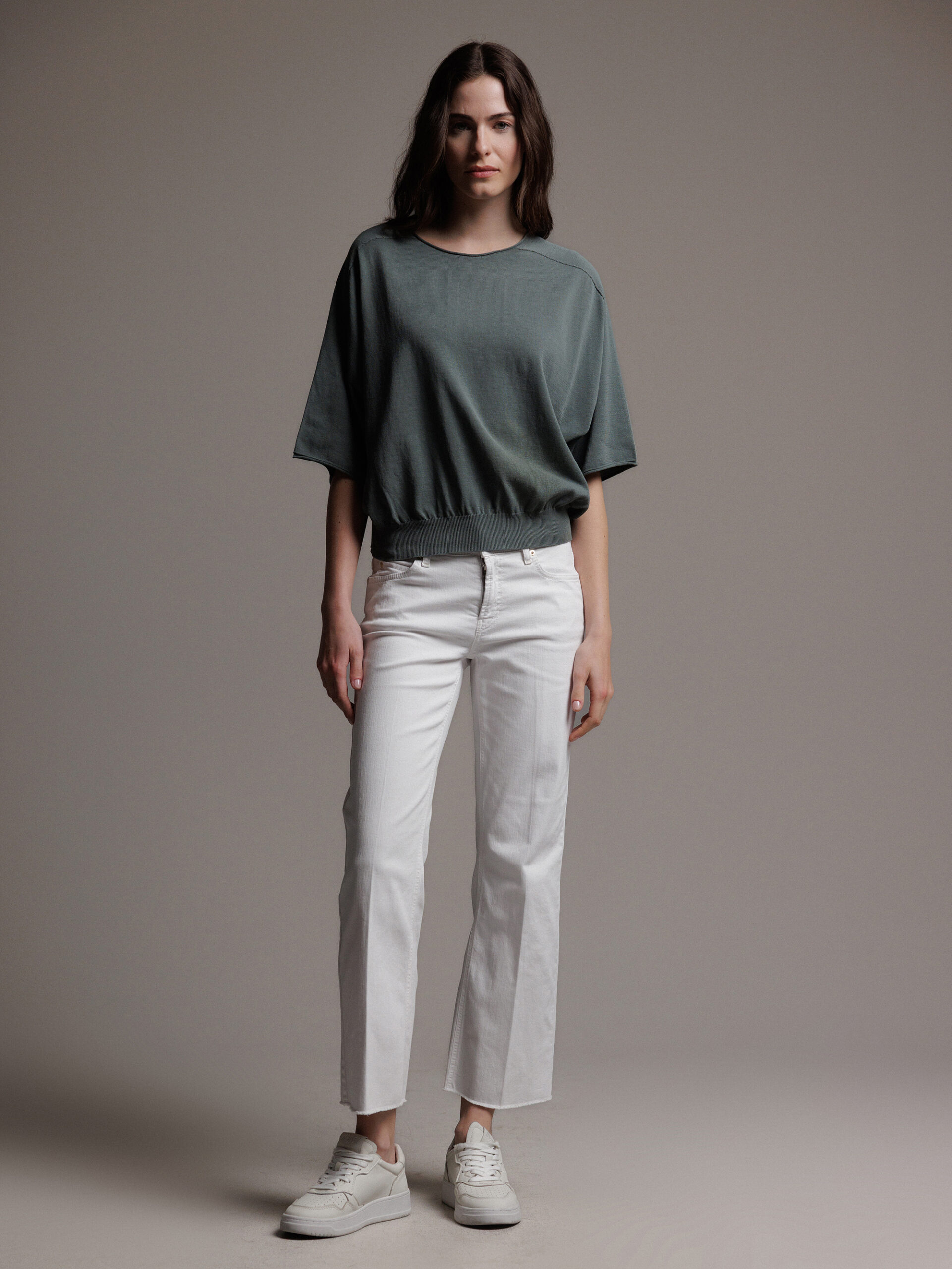 CAMBIO Flared Jeans Damen (5007 WEISS)