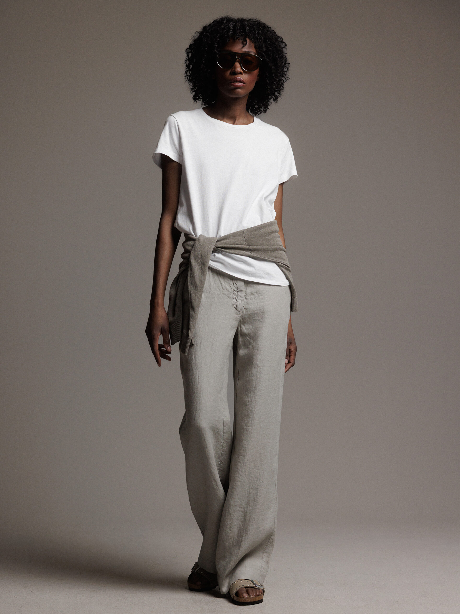 DANIELS Hose aus Leinen Damen (L.KHAKI)