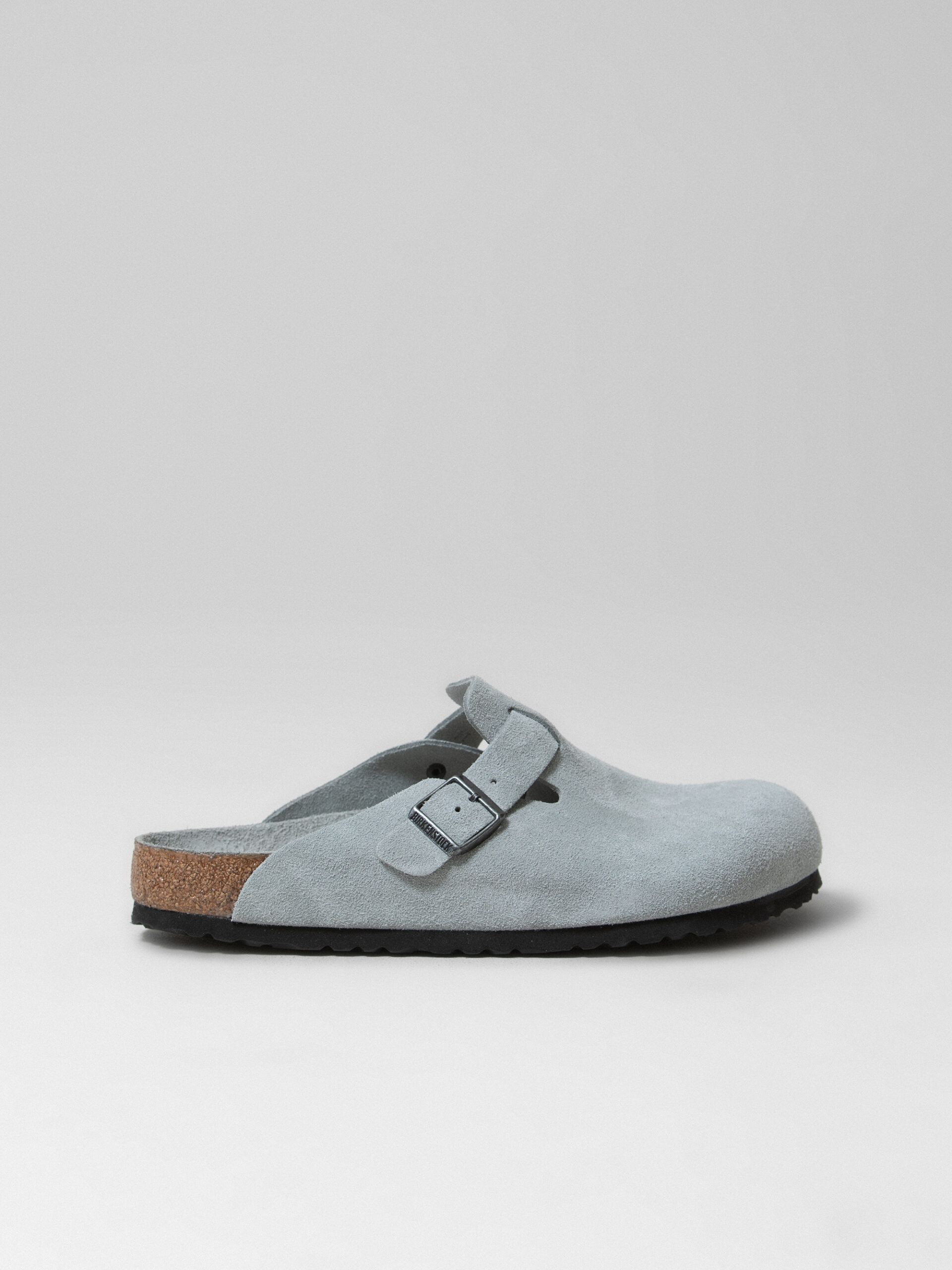 BIRKENSTOCK Pantoletten aus Veloursleder Herren (HELLGRAU)