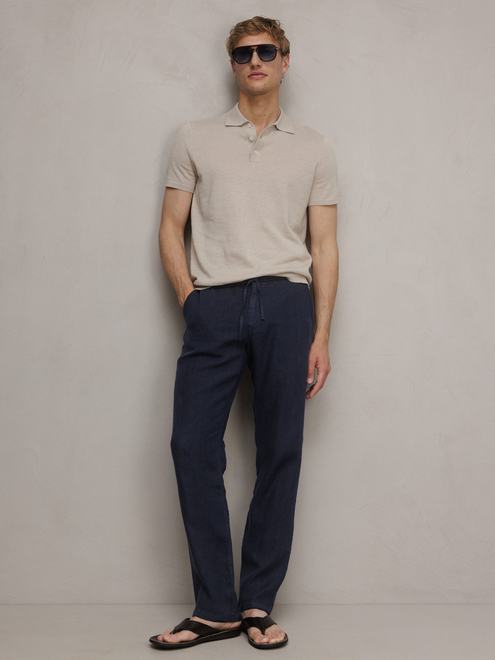 DANIELS Hose aus Leinen Herren (NAVY)