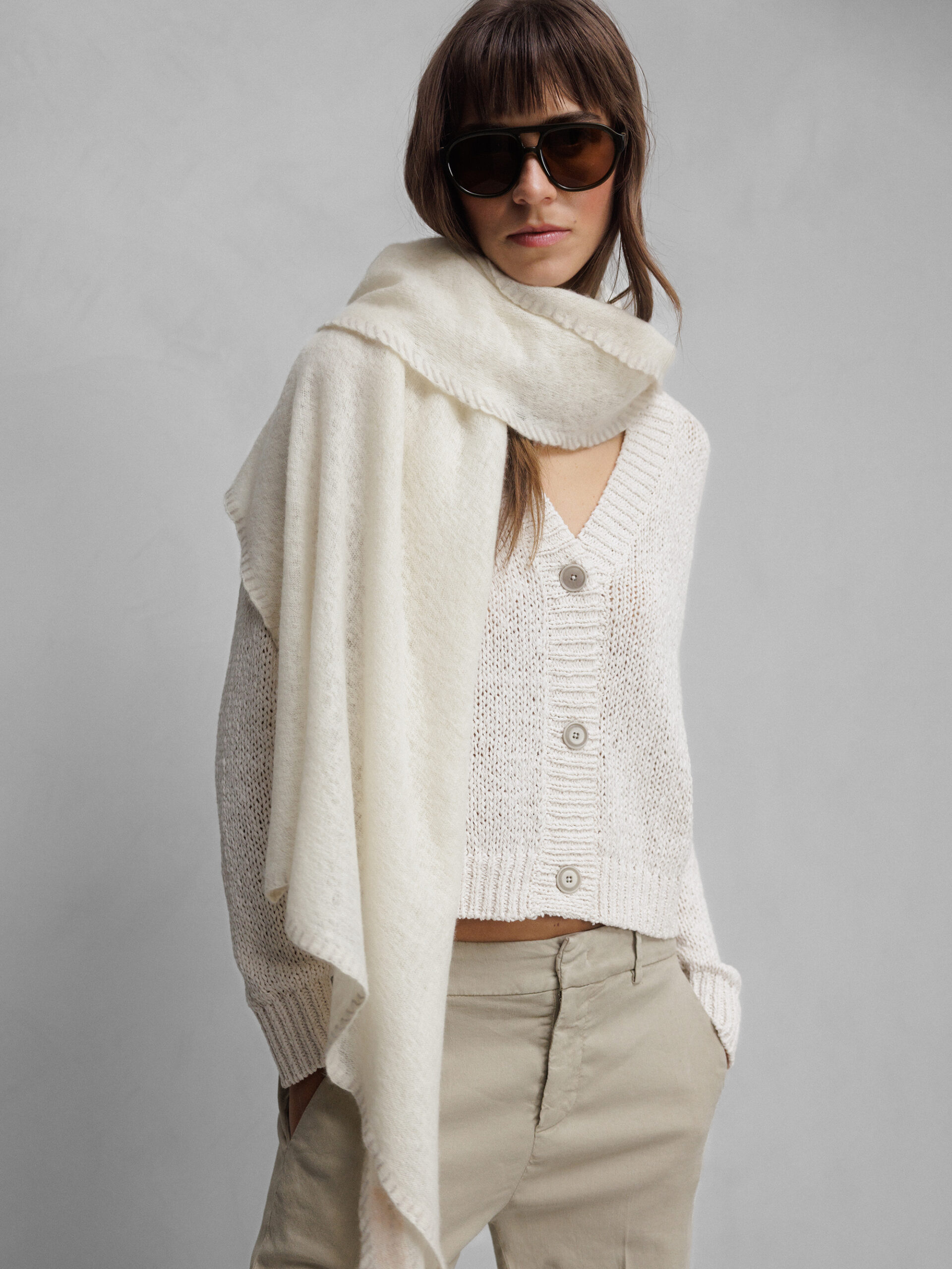 PUR SCHOEN Schal aus Cashmere Damen (9980 NATUR-STONE II)