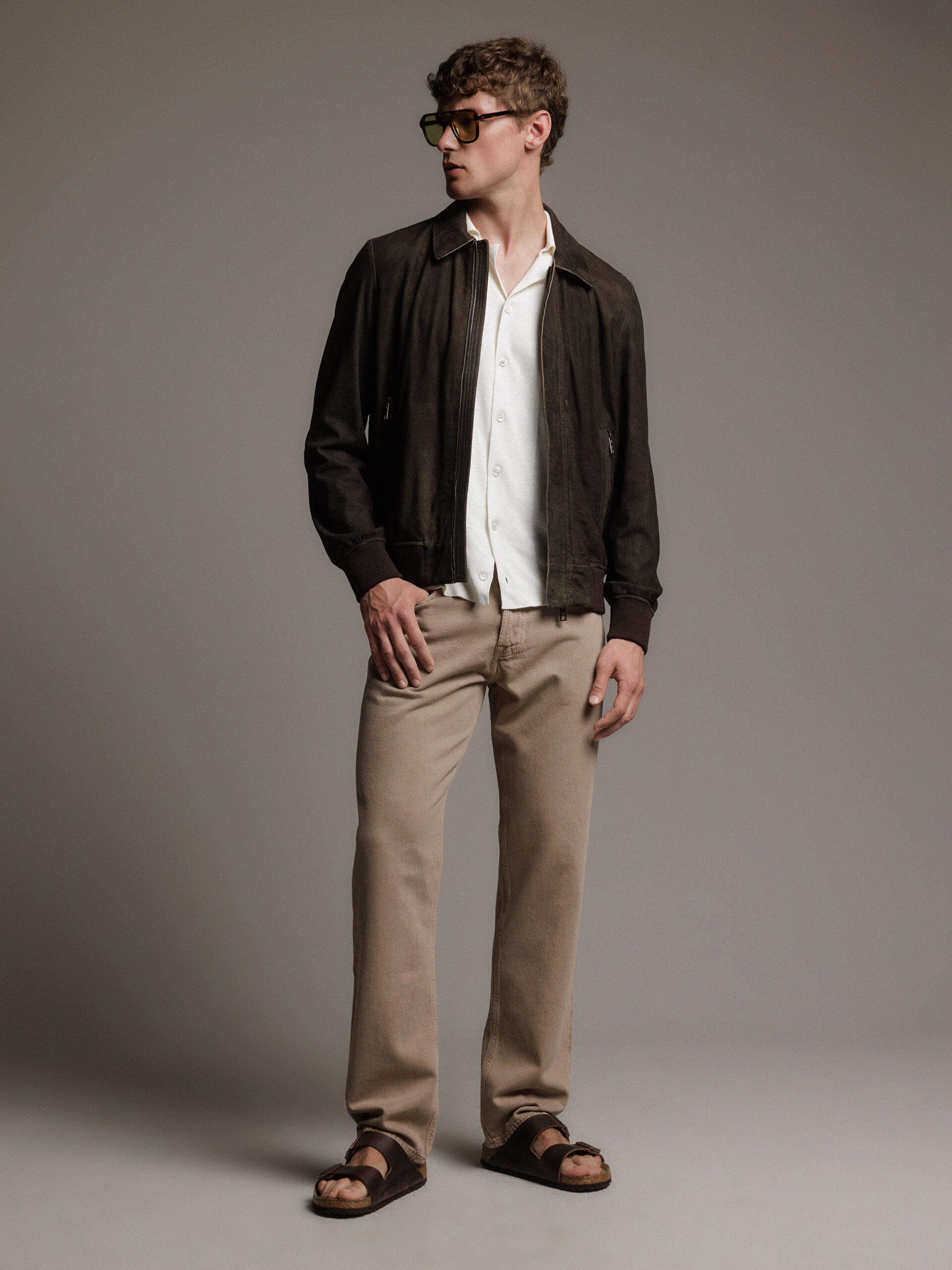 THE NIM Straight Leg Jeans Herren (C709U TAUPE USED)