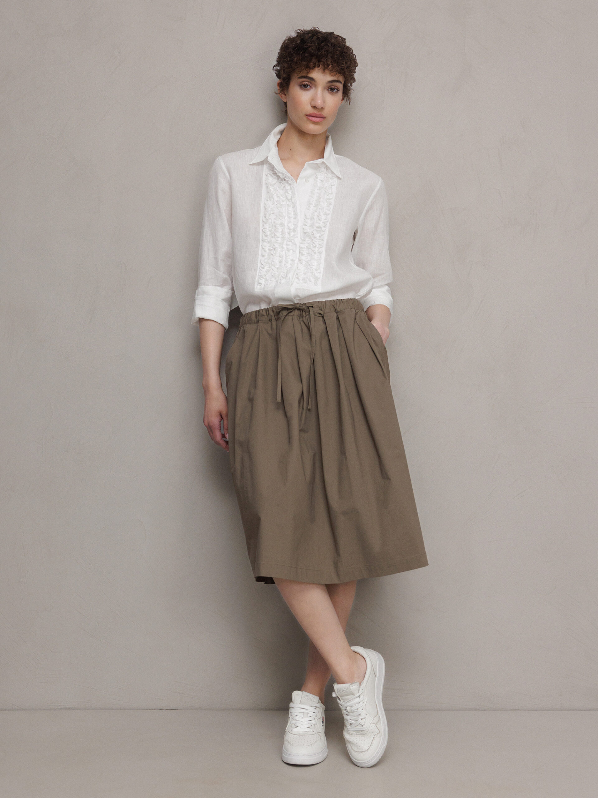 LIS LAREIDA Midi- Rock Damen (360 OLIV)