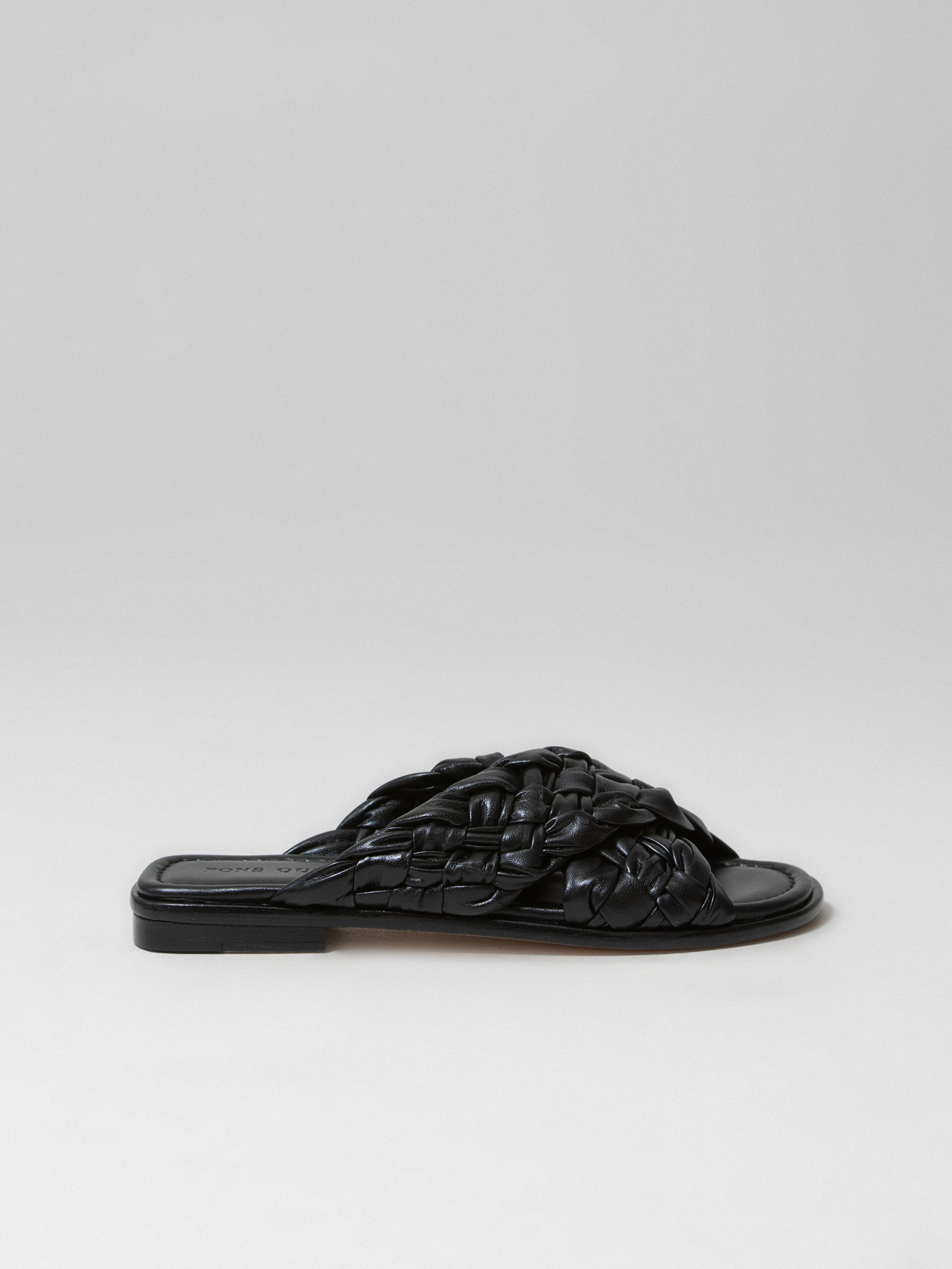 PONS QUINTANA Sandalen aus Leder Damen (009 BLACK)
