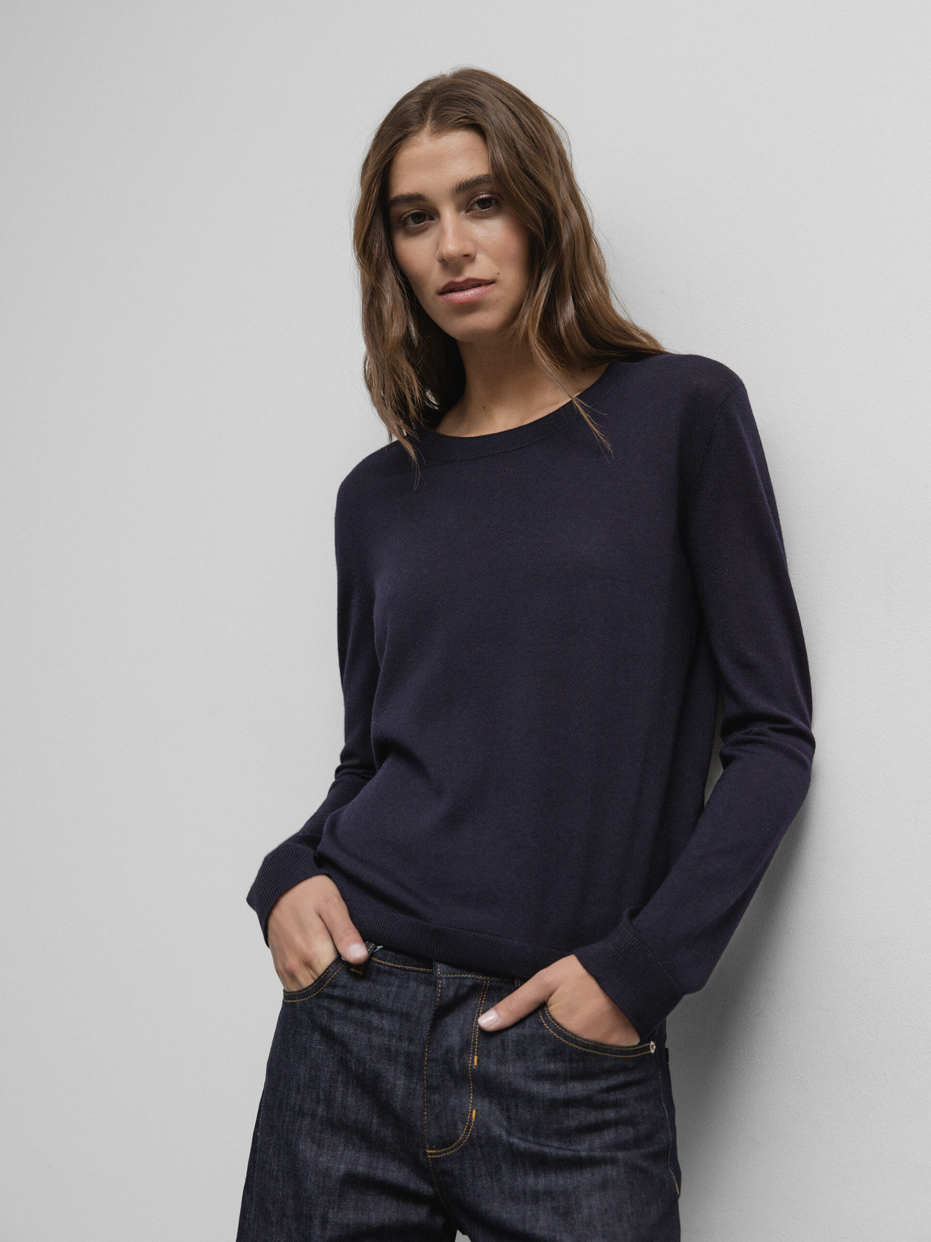 DANIELS Pullover aus Merinowolle Damen (NAVY 51047)