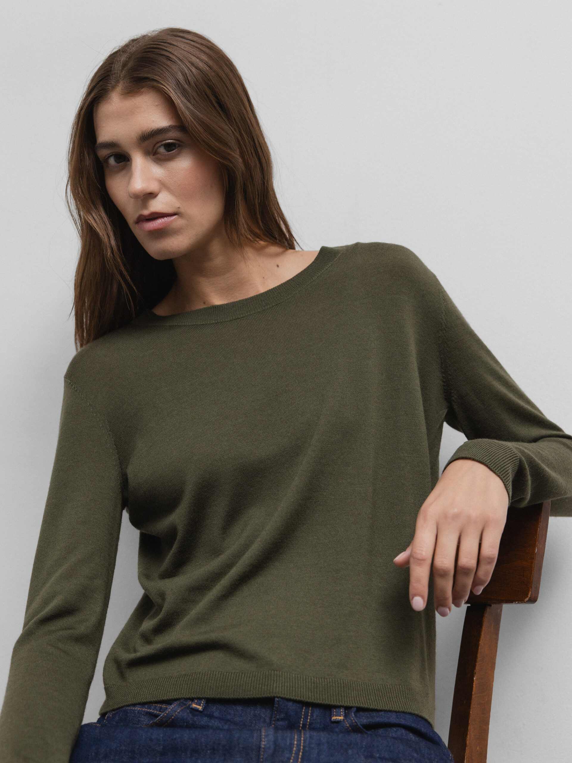 DANIELS Pullover aus Merinowolle Damen (OLIV)