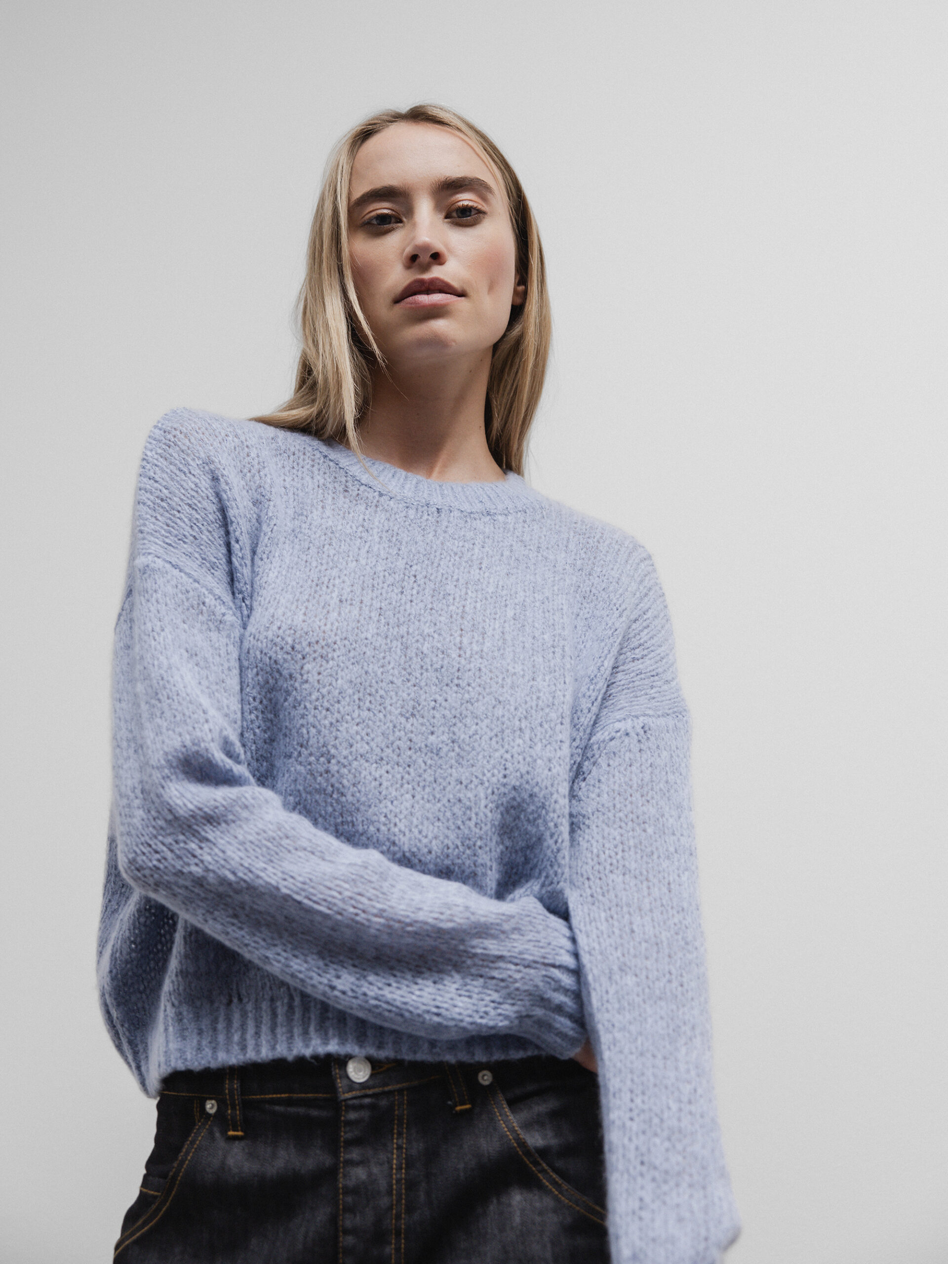 DANIELS Pullover aus Merinowolle Damen (DENIM MEL.19023)