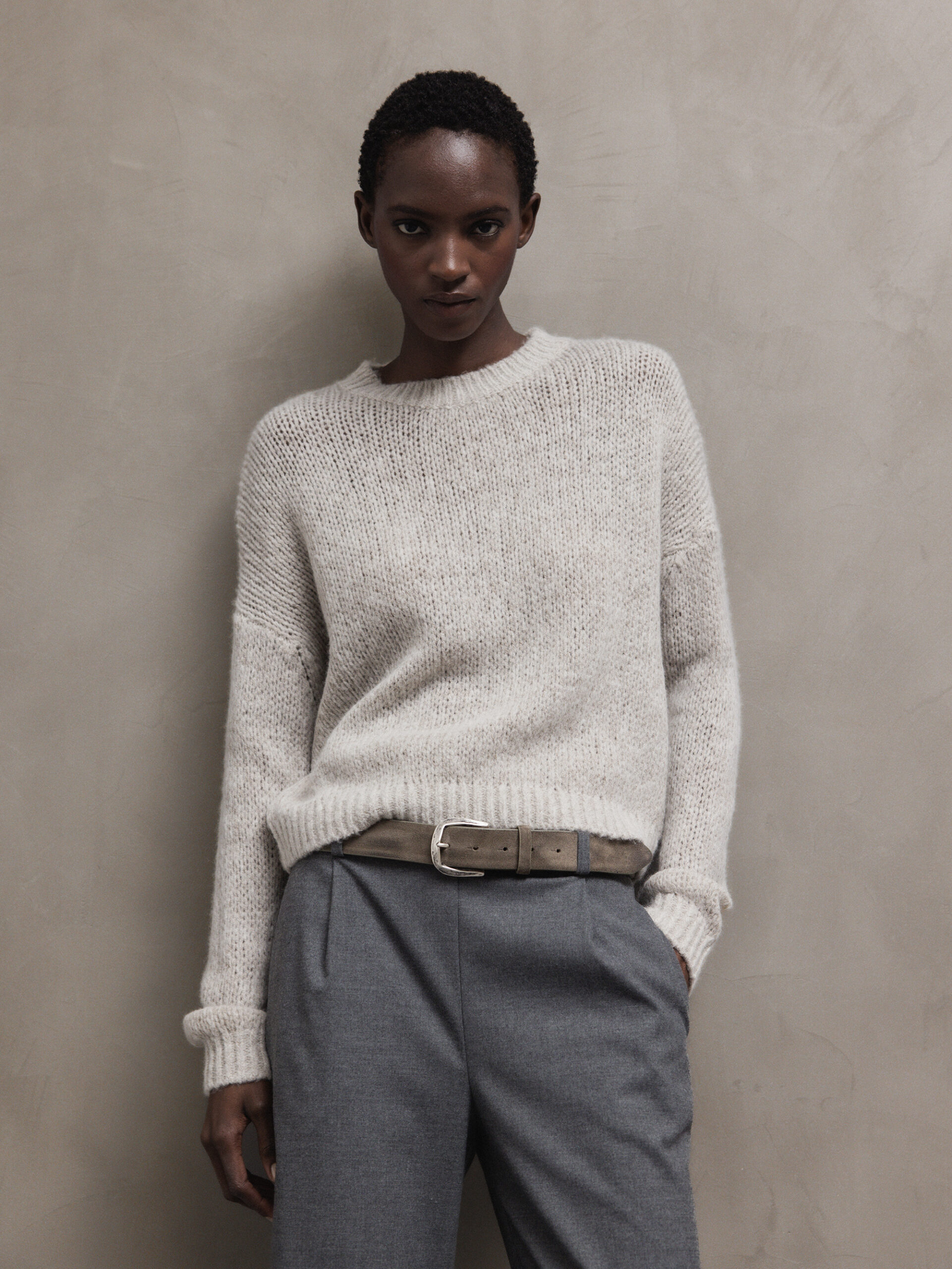 DANIELS Pullover aus Merinowolle Damen (BEIGE MEL. 151109)