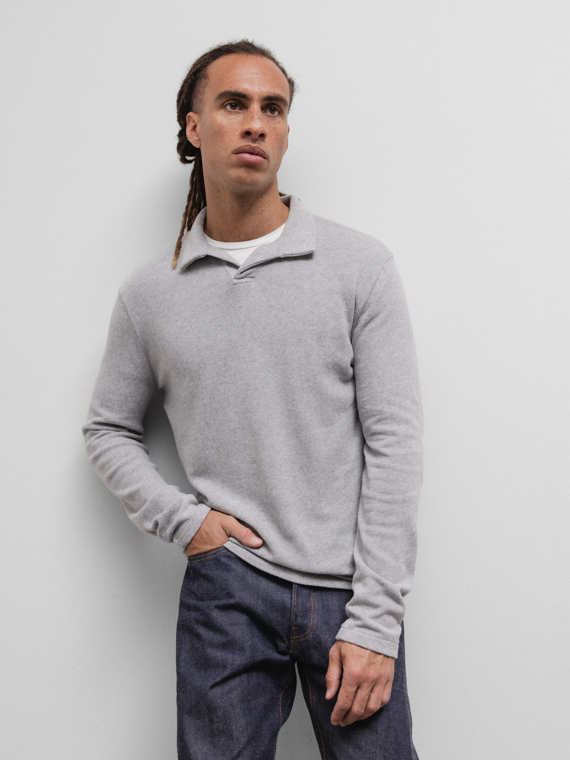 KIEFERMANN Langarmshirt Herren (46 SILVER MEL)